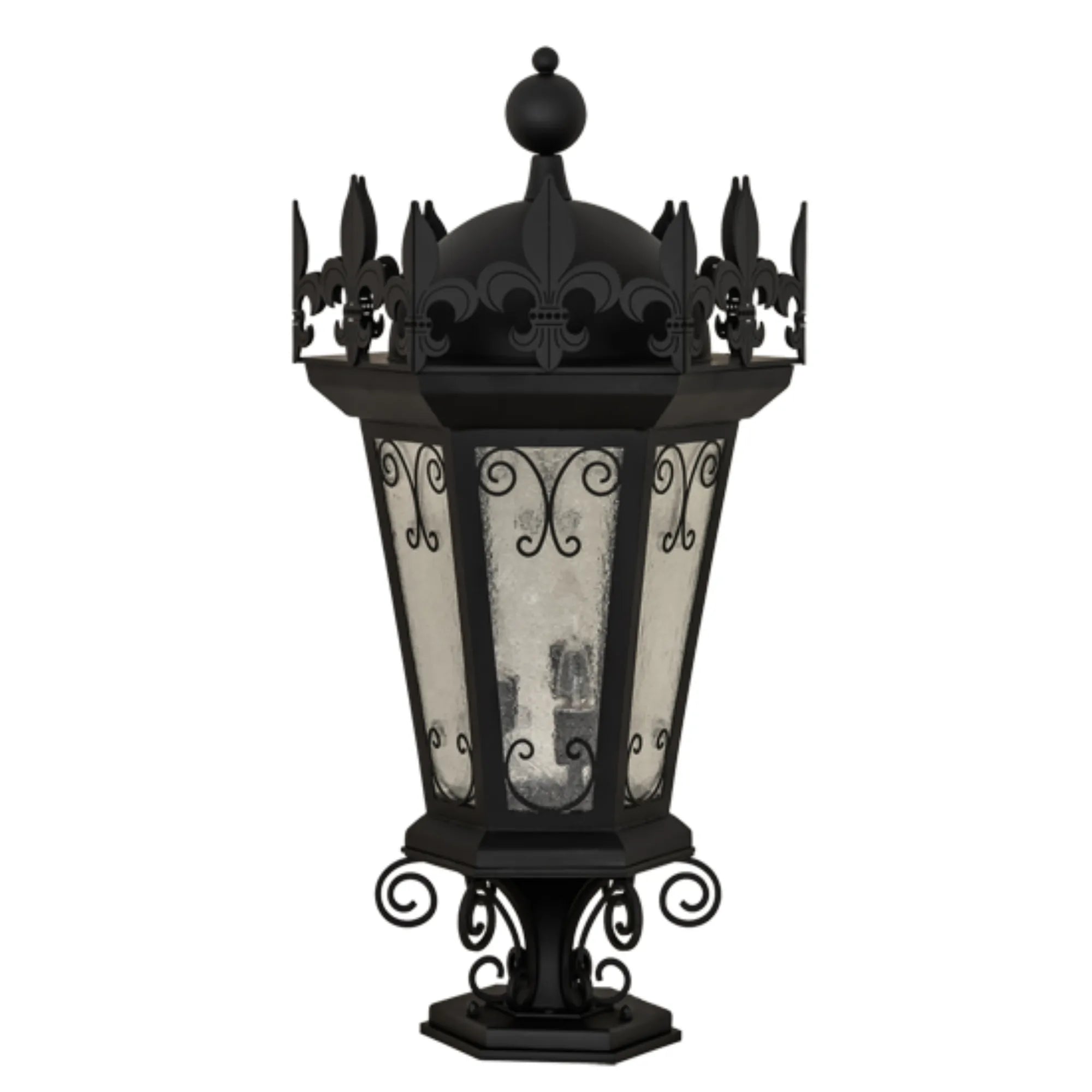 19" Wide Chaumont Pier Mount – Anodized Effect Black – Wet-Rated – Meyda Lighting