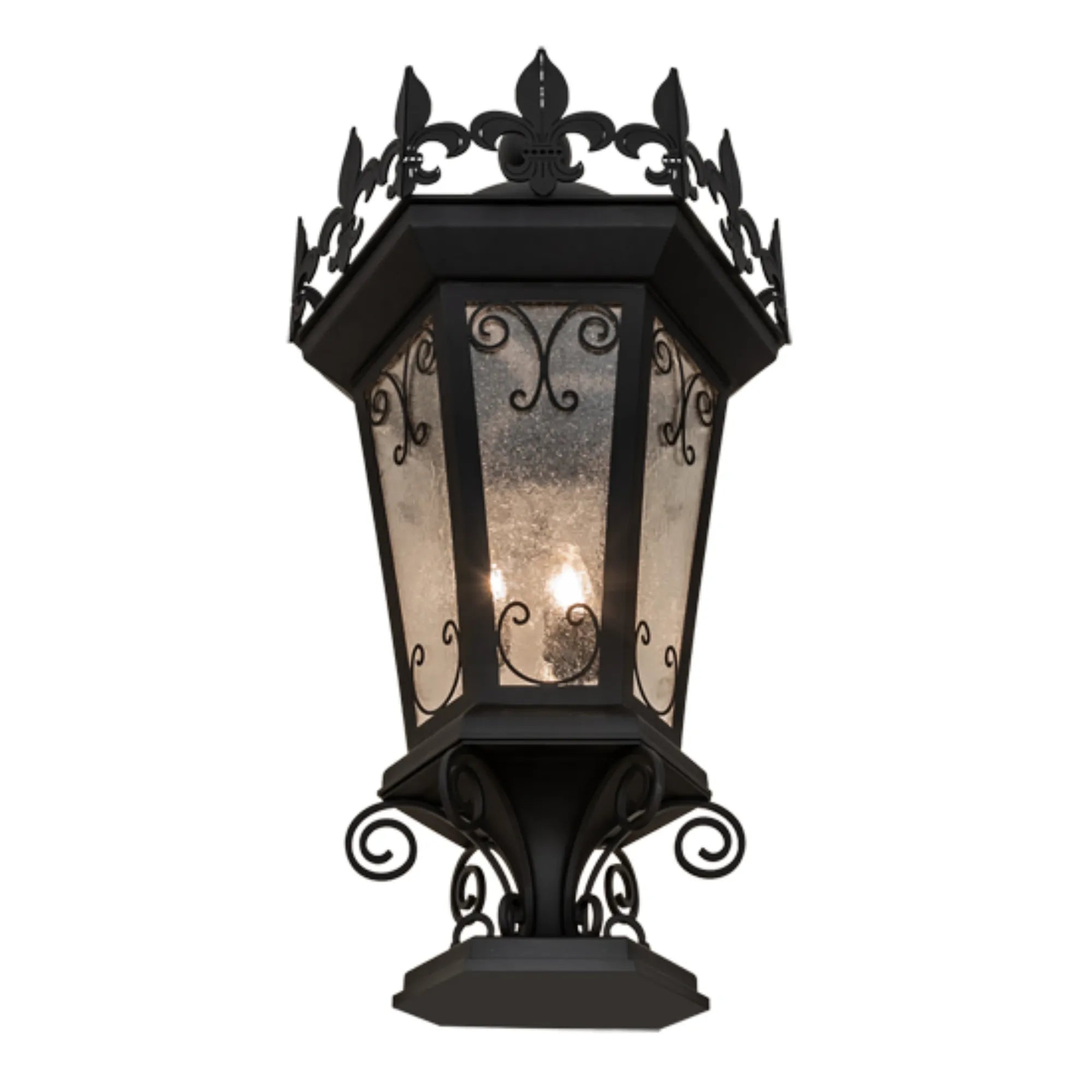 19" Wide Chaumont Pier Mount – Anodized Effect Black – Wet-Rated – Meyda Lighting