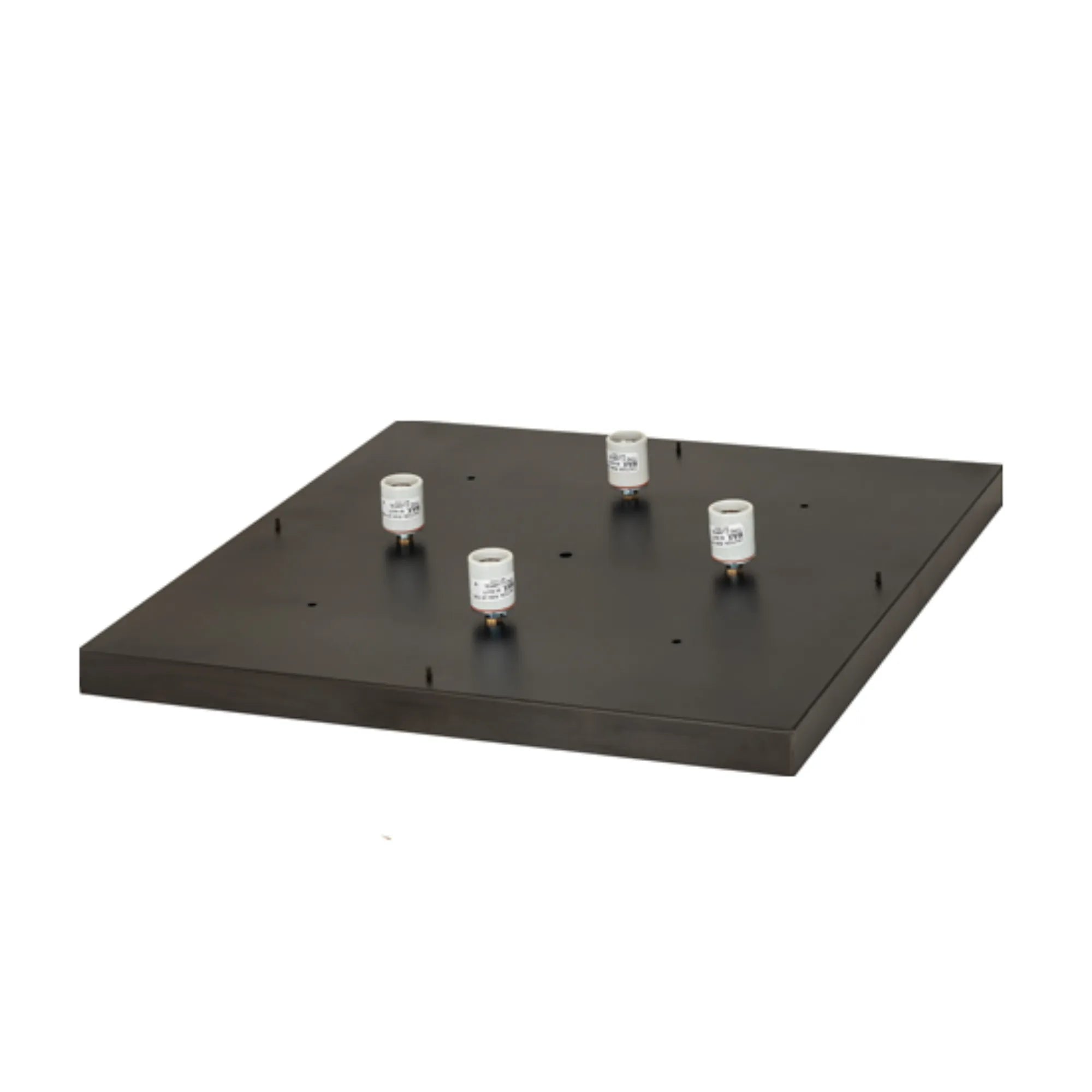 24" Square Stillwater "T" Mission Pier Mount – Craftsman Brown – Wet-Rated – Meyda Lighting