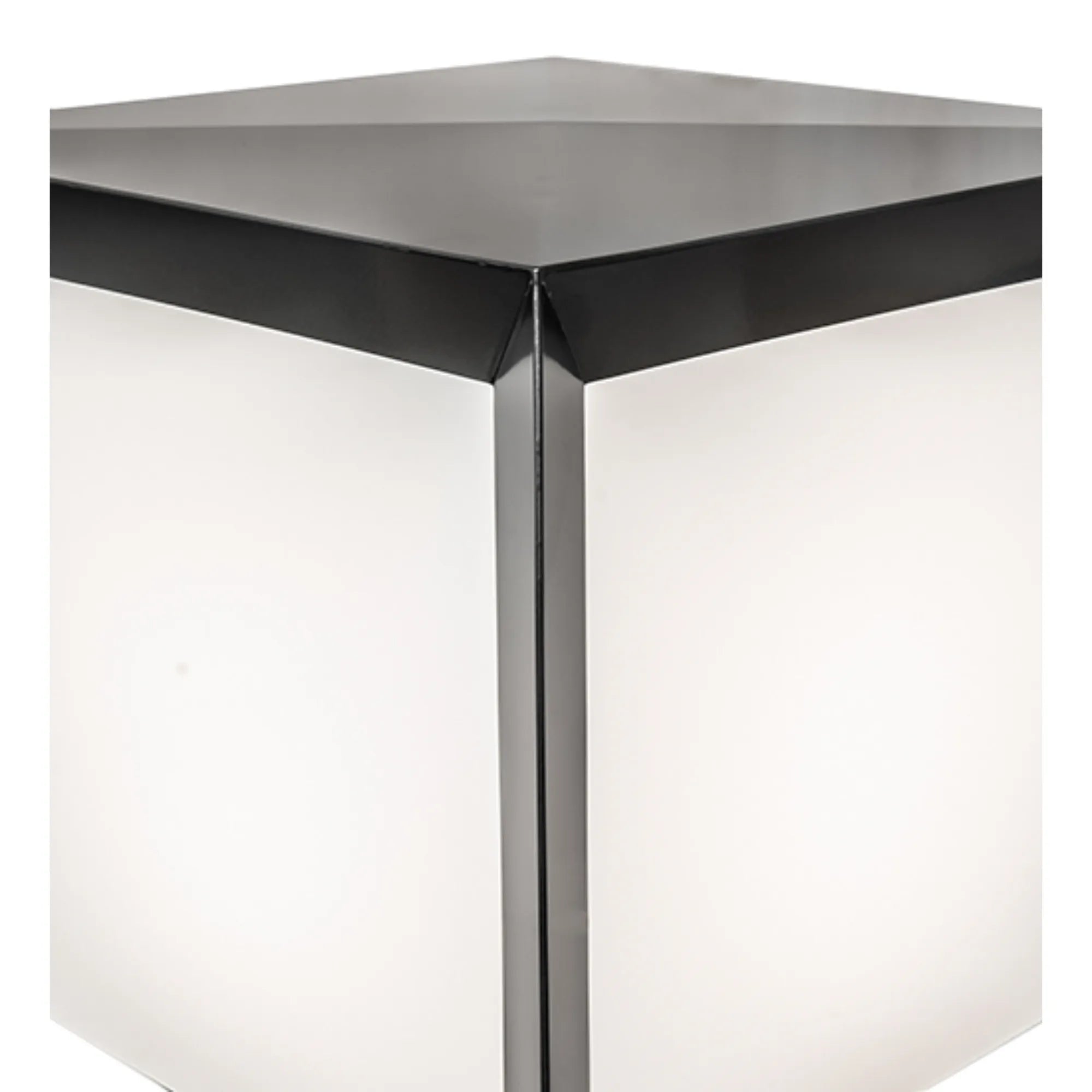 16" Square Cubism Pier Mount – Silver Metallic – Damp-Rated – Meyda Lighting