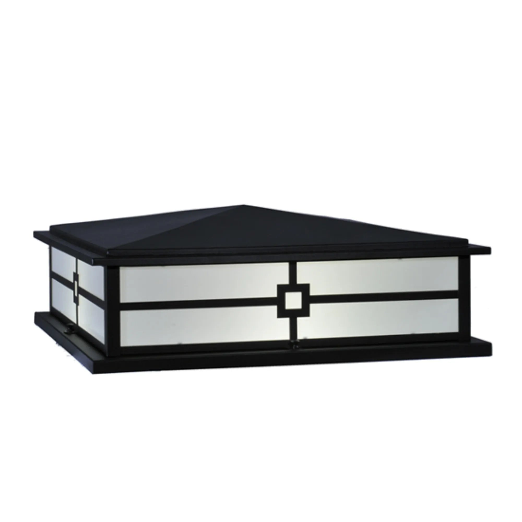 24" Square Seneca Console Pier Mount – Textured Black – Wet-Rated – Meyda Lighting