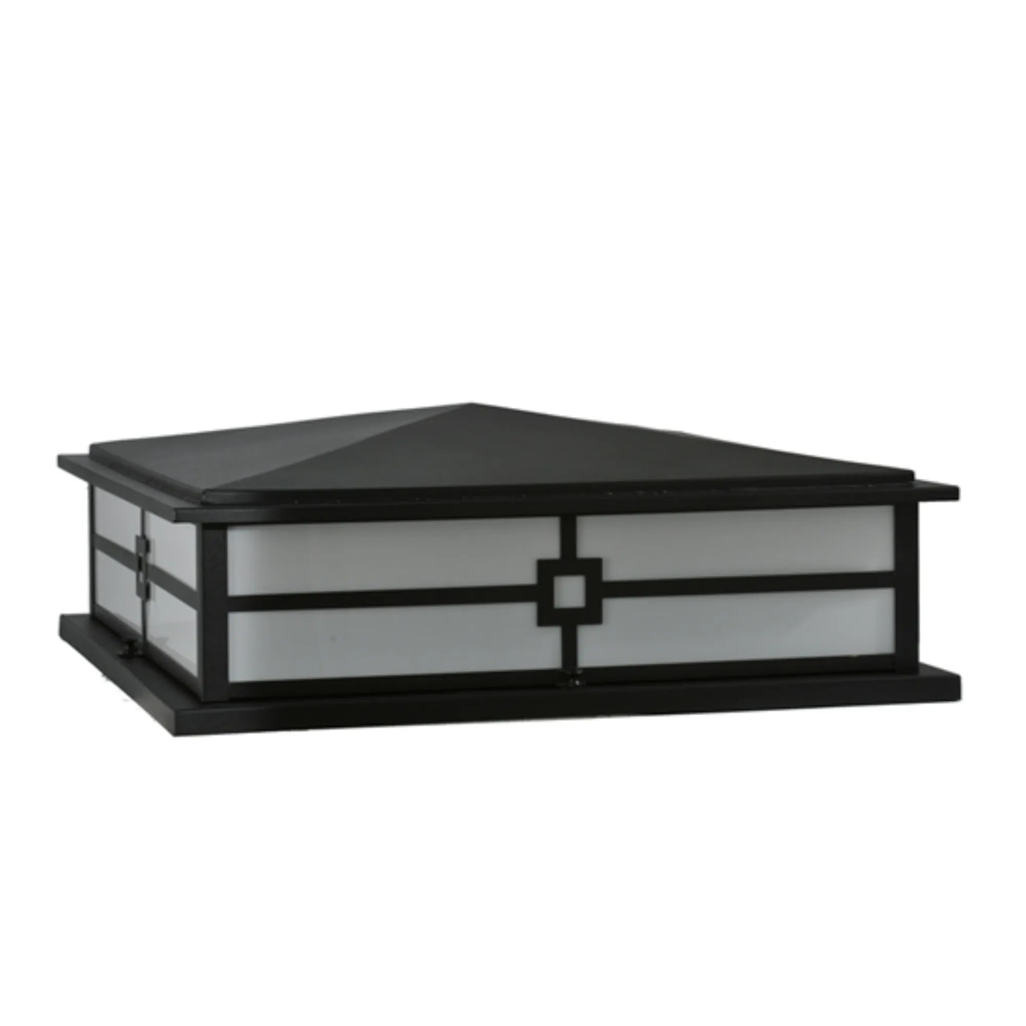 24" Square Seneca Console Pier Mount – Textured Black – Wet-Rated – Meyda Lighting