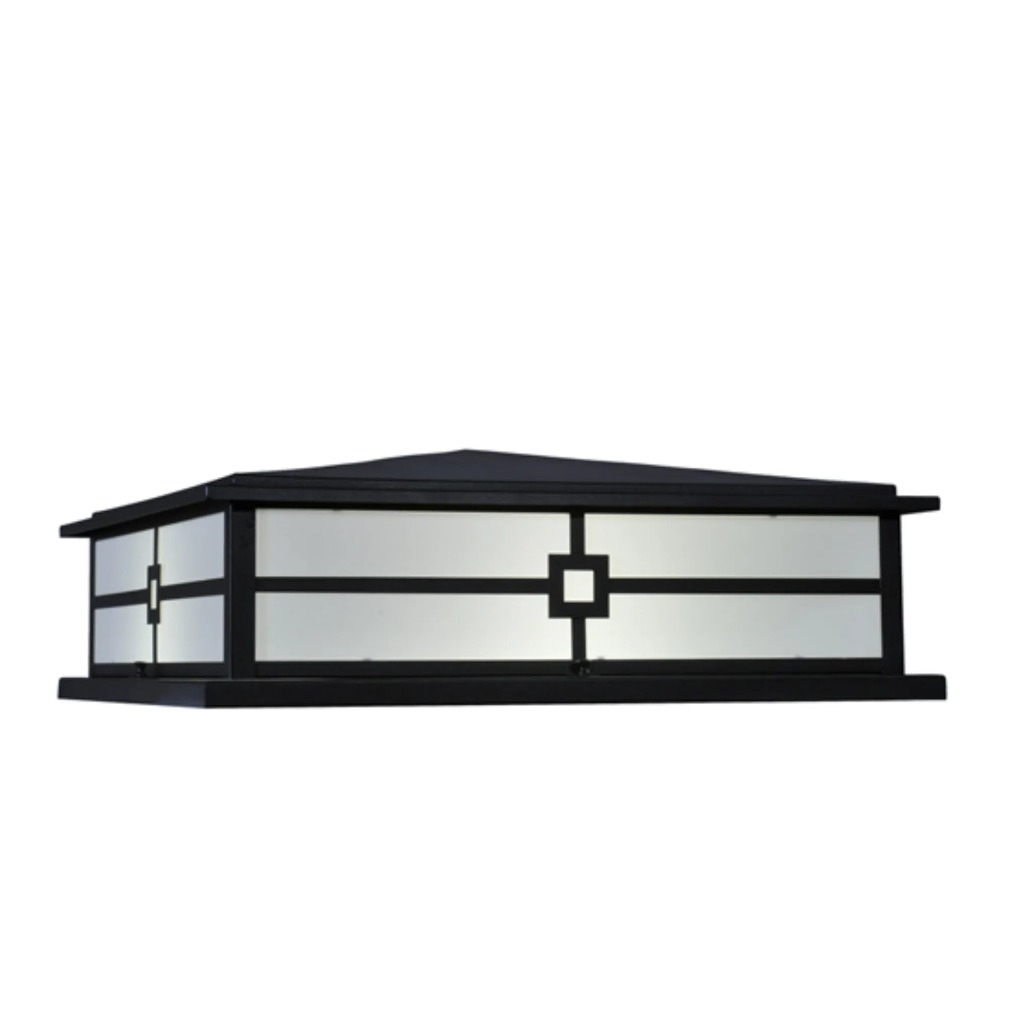 24" Square Seneca Console Pier Mount – Textured Black – Wet-Rated – Meyda Lighting