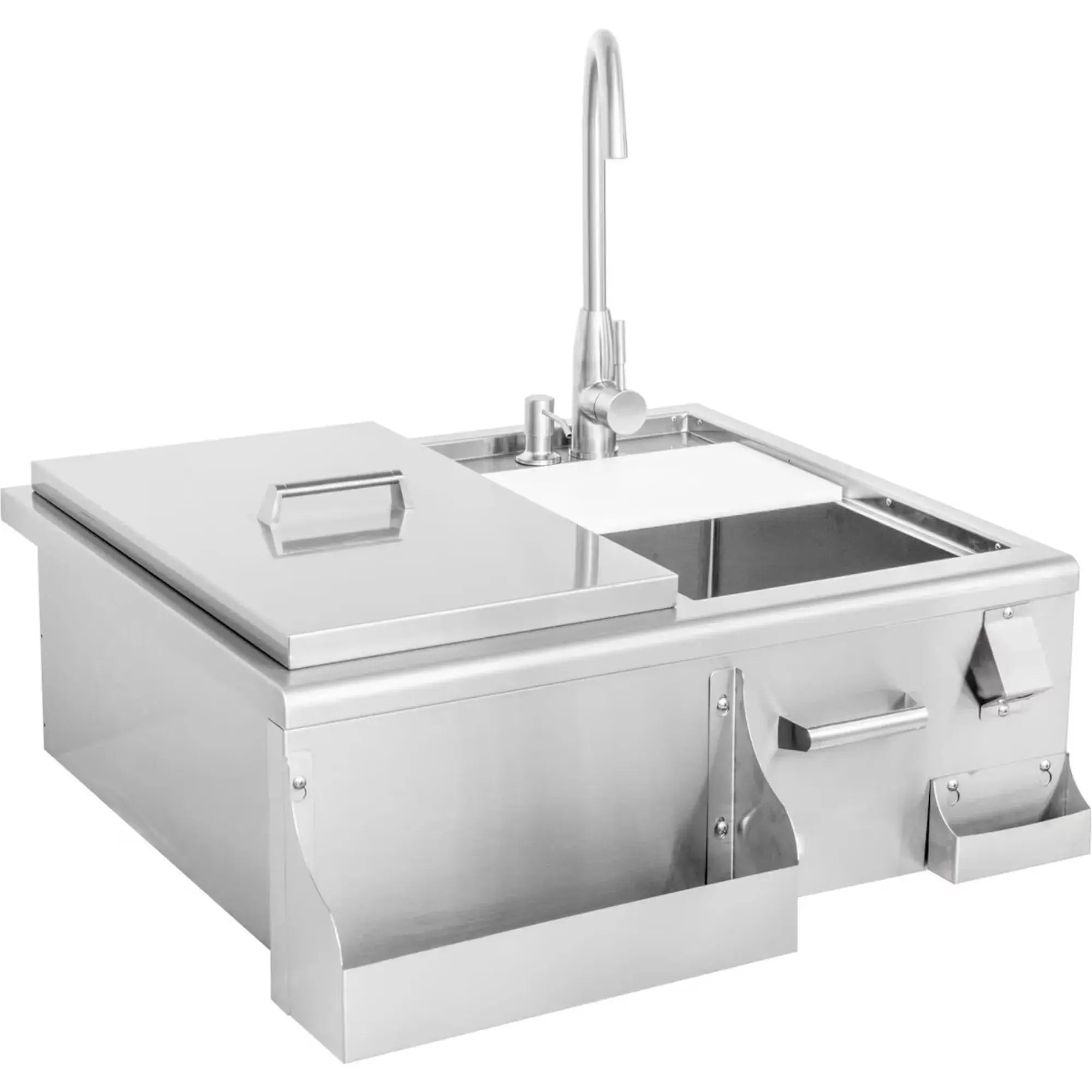 Blaze 30-Inch Built-In Beverage Center with Sink, Ice Bin & Cutting Board – BLZ-30CKT-SNK Blaze