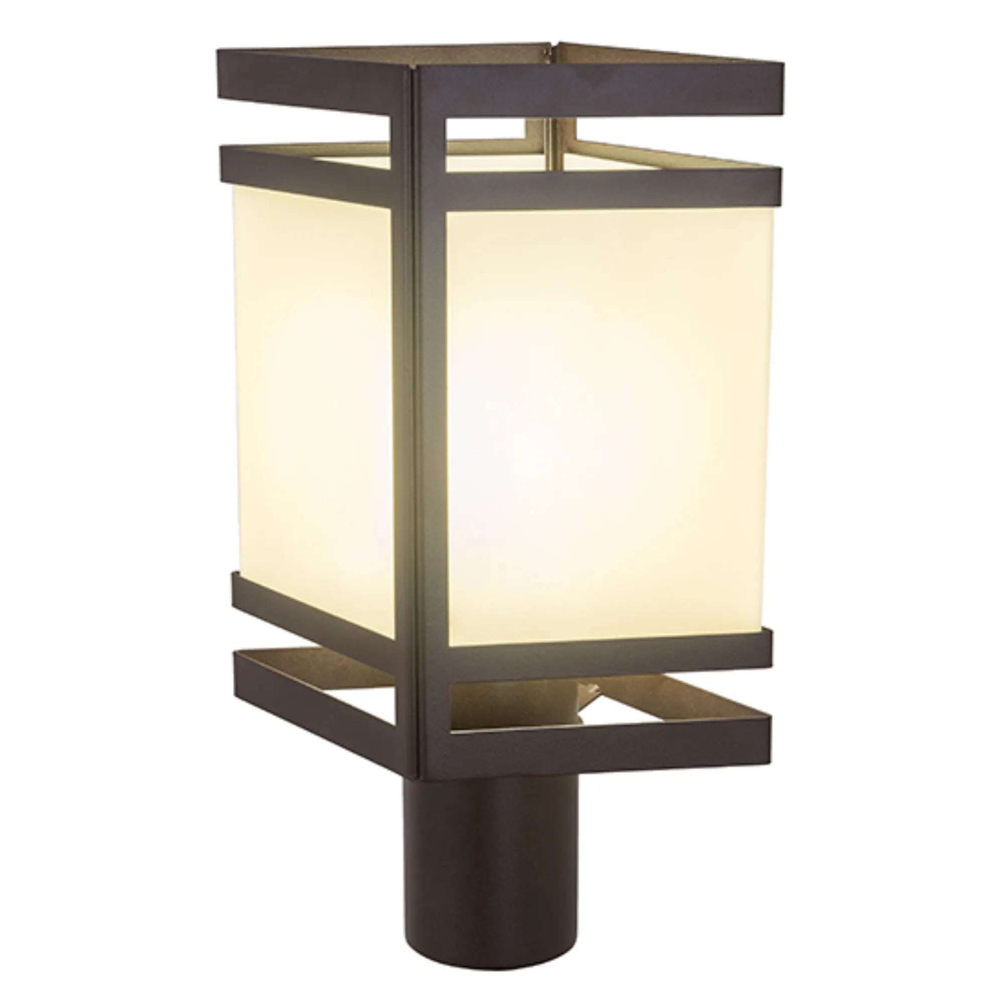12" Wide Plainview Post Mount – Cafe Noir – Provostone Idalight – Wet-Rated – Meyda Lighting