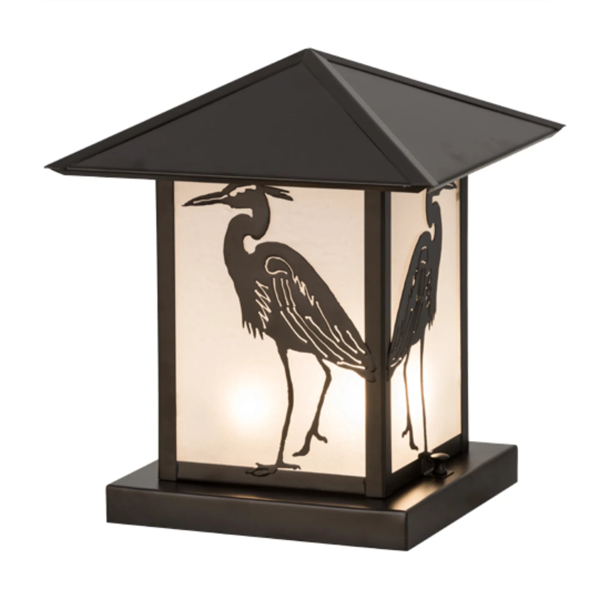 10" Square Heron Pier Mount – Oil Rubbed Bronze – Wet-Rated – Meyda Lighting