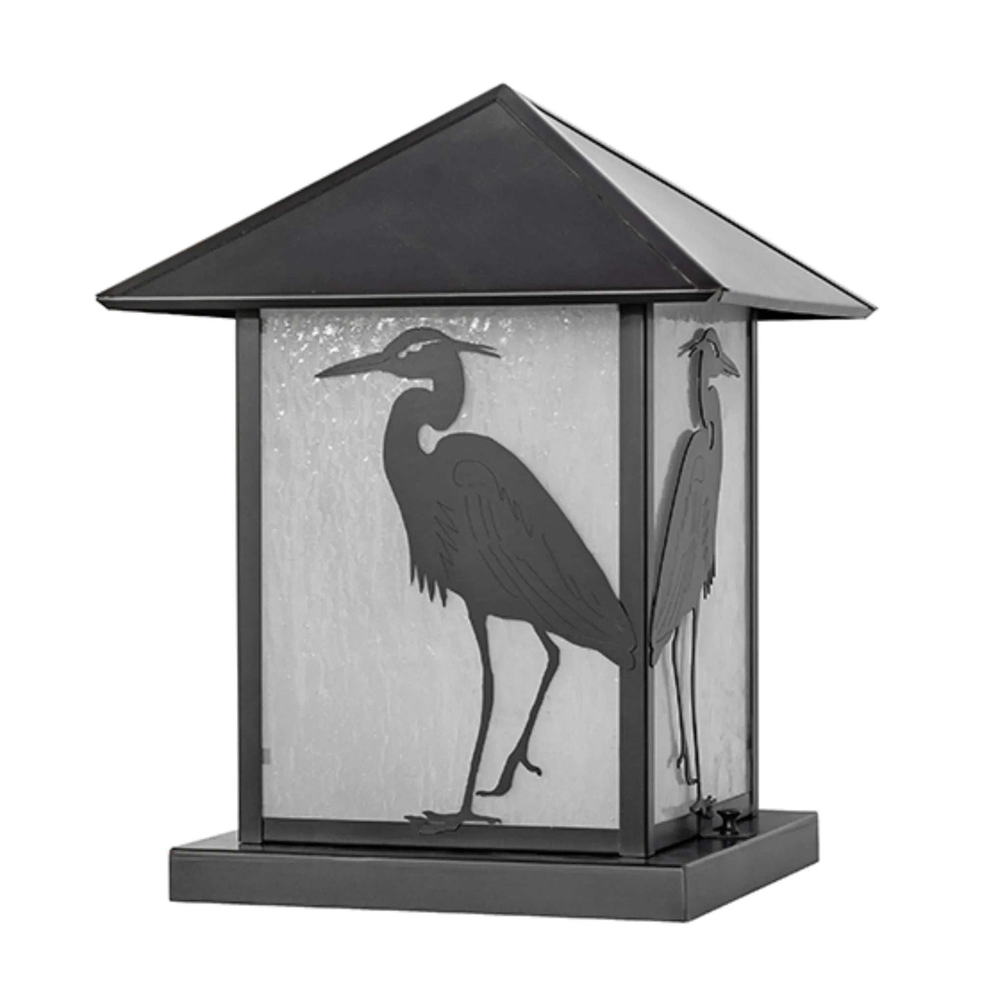 12" Square Seneca Heron Pier Mount – Craftsman Brown – Wet-Rated – Meyda Lighting