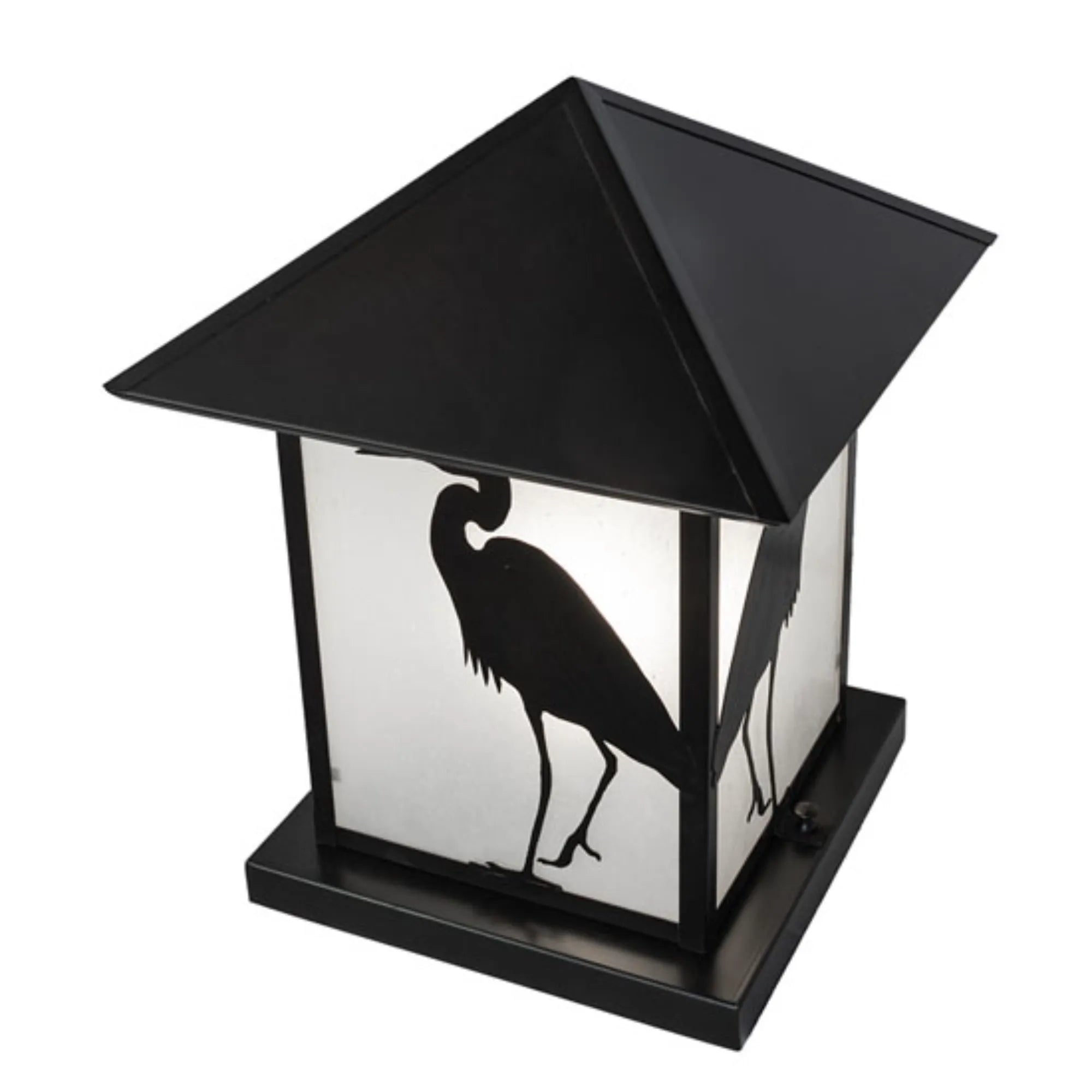 12" Square Seneca Heron Pier Mount – Craftsman Brown – Wet-Rated – Meyda Lighting