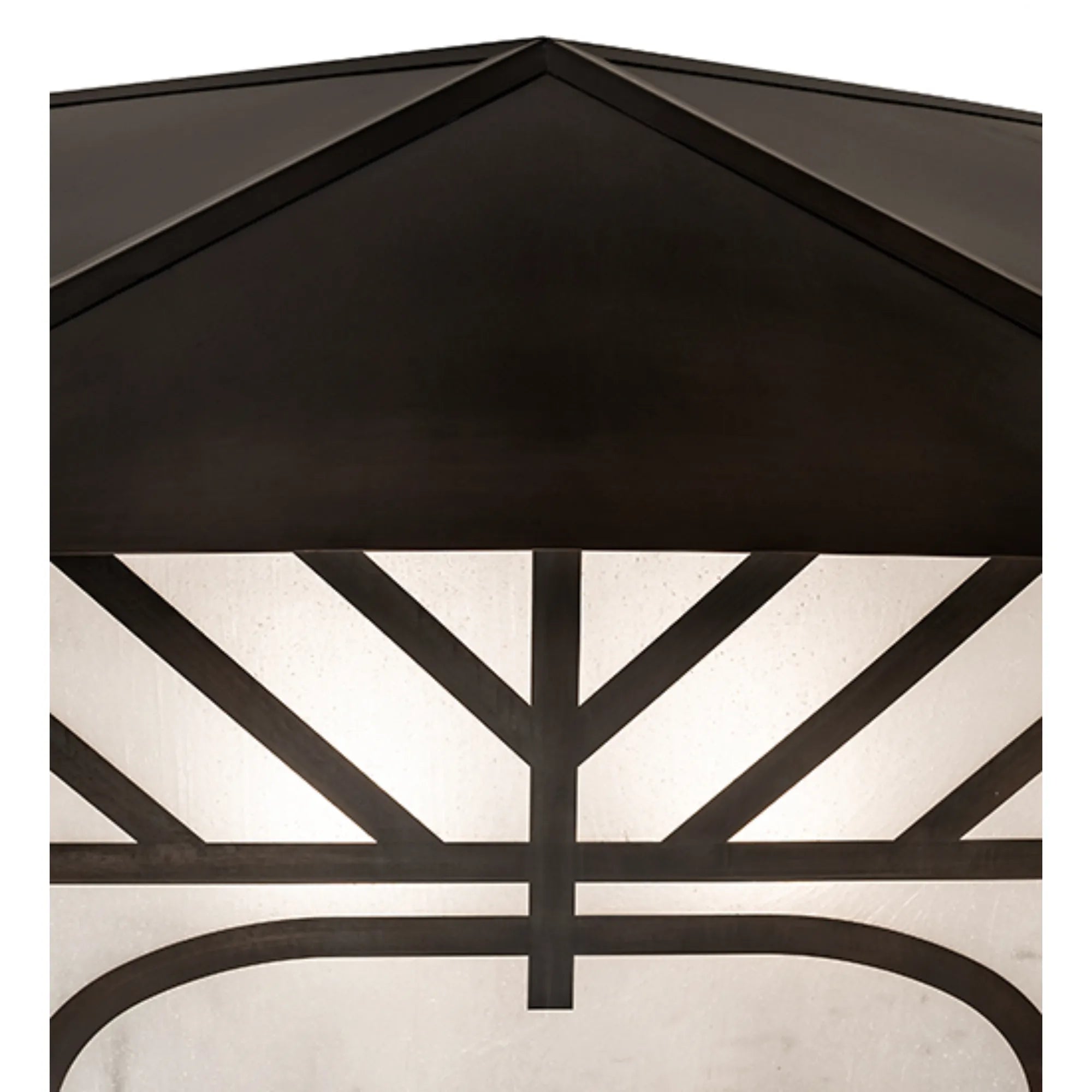 37" Square Seneca Chevron Mission Pier Mount – Black Patina – Wet-Rated – Meyda Lighting