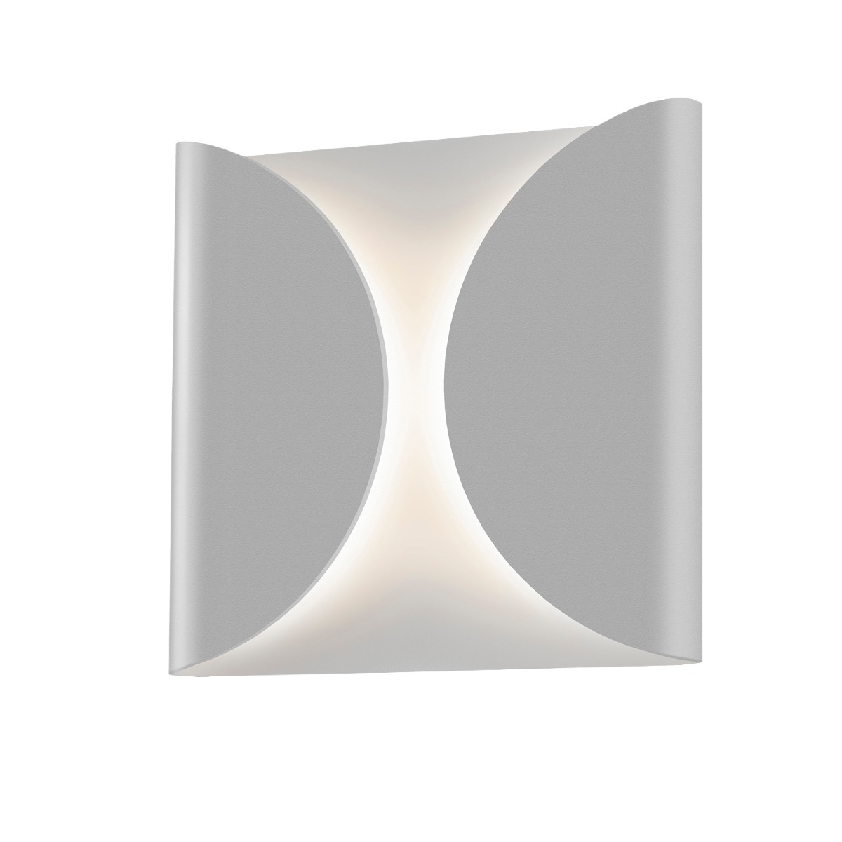Folds Wall Sconce - Textured Gray - 8" H 8" W - Sonneman