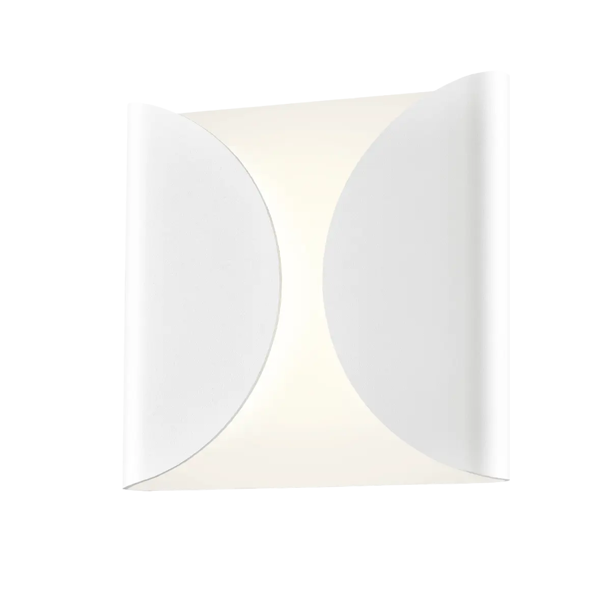 Folds Wall Sconce - Texture White - 8" H 8" W - Sonneman