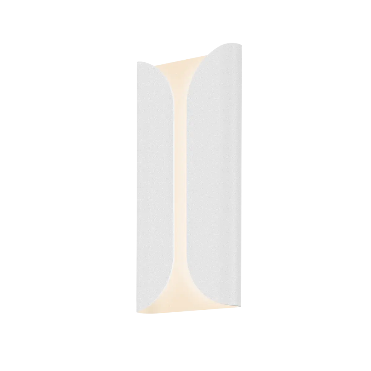Folds Wall Sconce - Texture White - 13.75" H 6.5" W - Sonneman