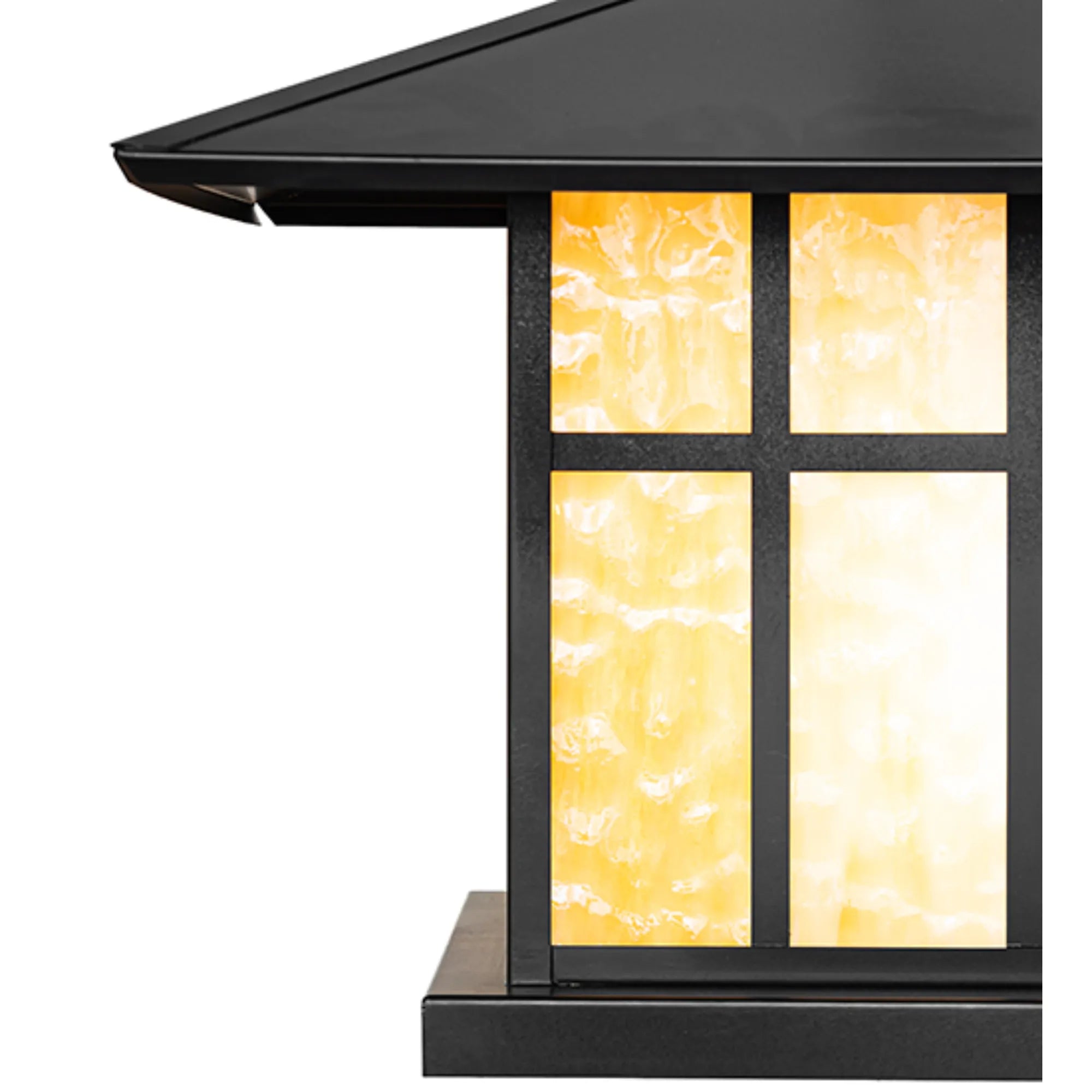 19" Square Seneca Double Cross Mission Pier Mount – Craftsman Brown – Wet-Rated – Meyda Lighting