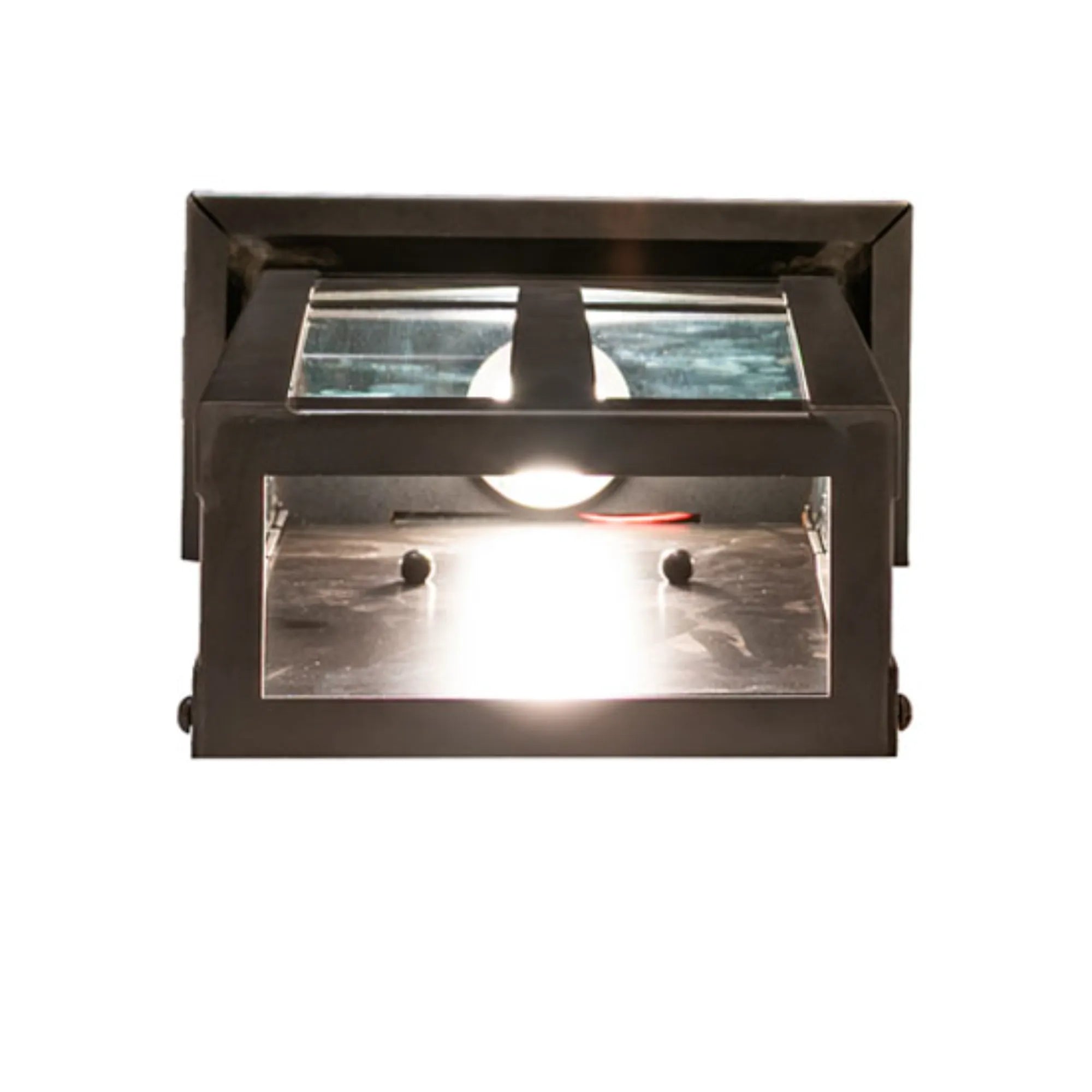 9" Wide Portchester Lantern Wall Sconce – Black Patina – Clear Glass – Wet-Rated – Meyda Lighting