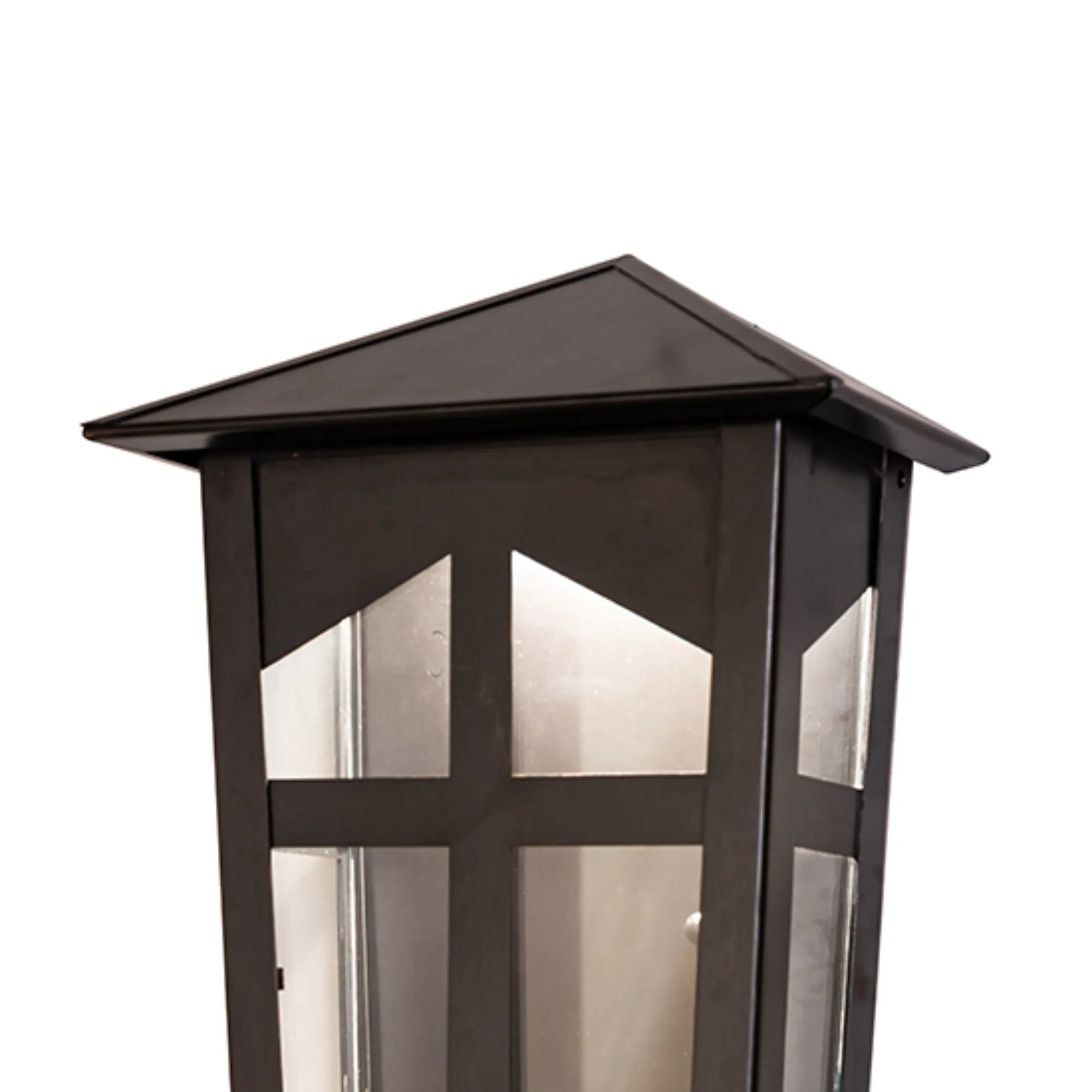 9" Wide Portchester Lantern Wall Sconce – Black Patina – Clear Glass – Wet-Rated – Meyda Lighting