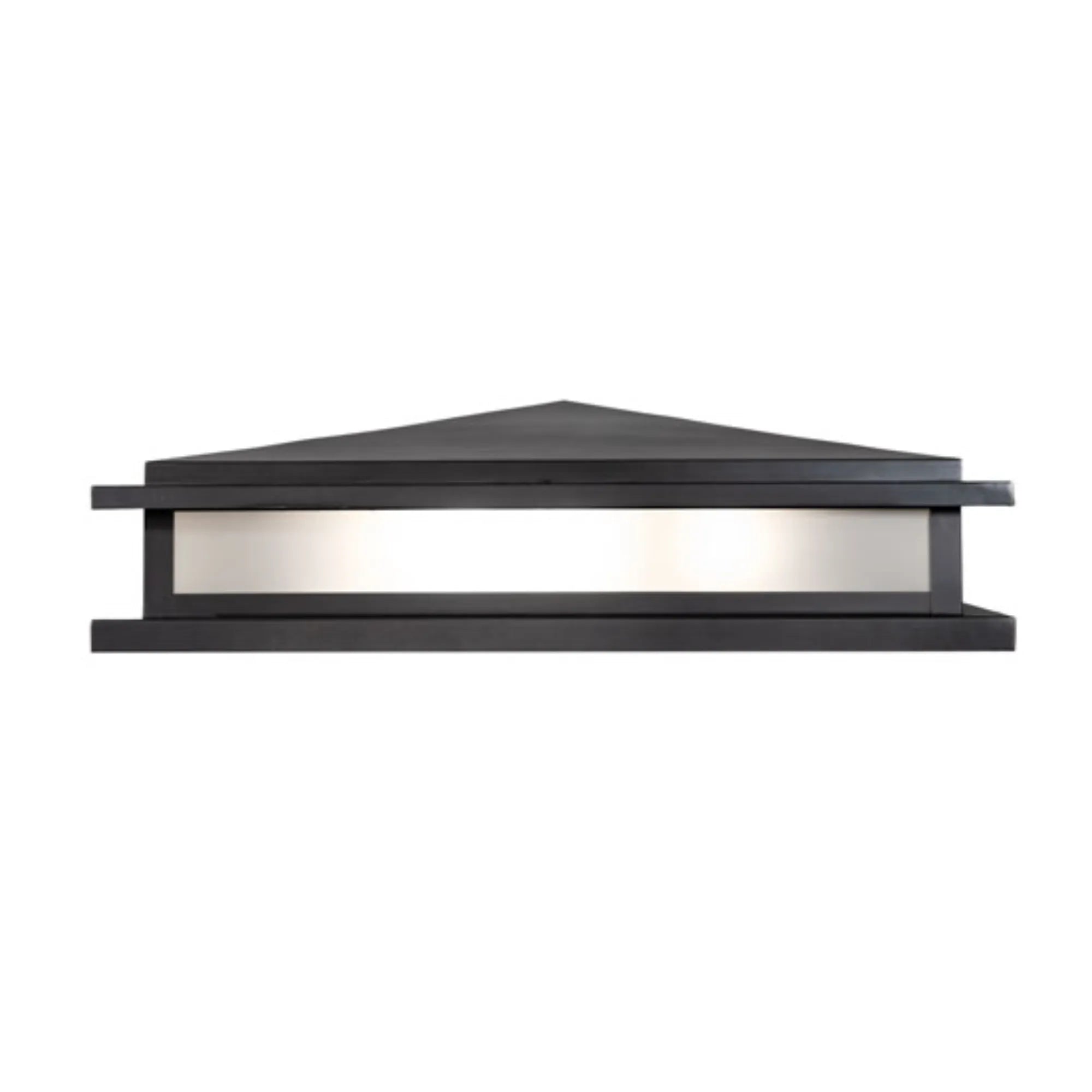 34" Square Seneca Prime Pier Mount – Black Patina – Clear Frosted Glass – Wet-Rated – Meyda Lighting