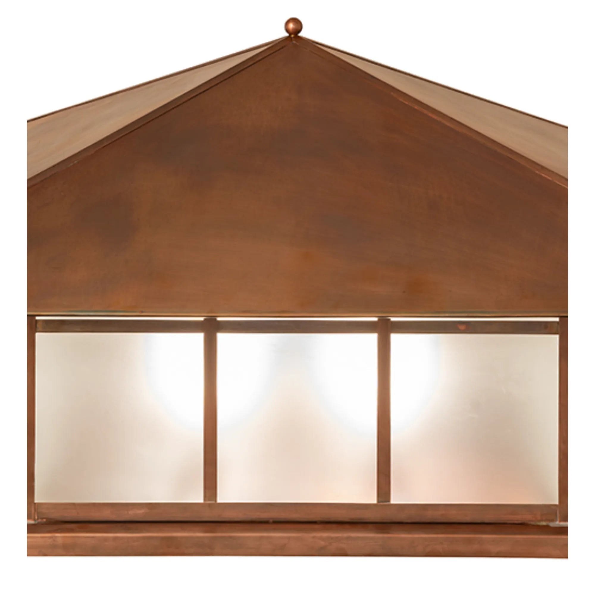 40" Square Seneca Double Bar Mission Pier Mount – Vintage Copper – Wet-Rated – Meyda Lighting