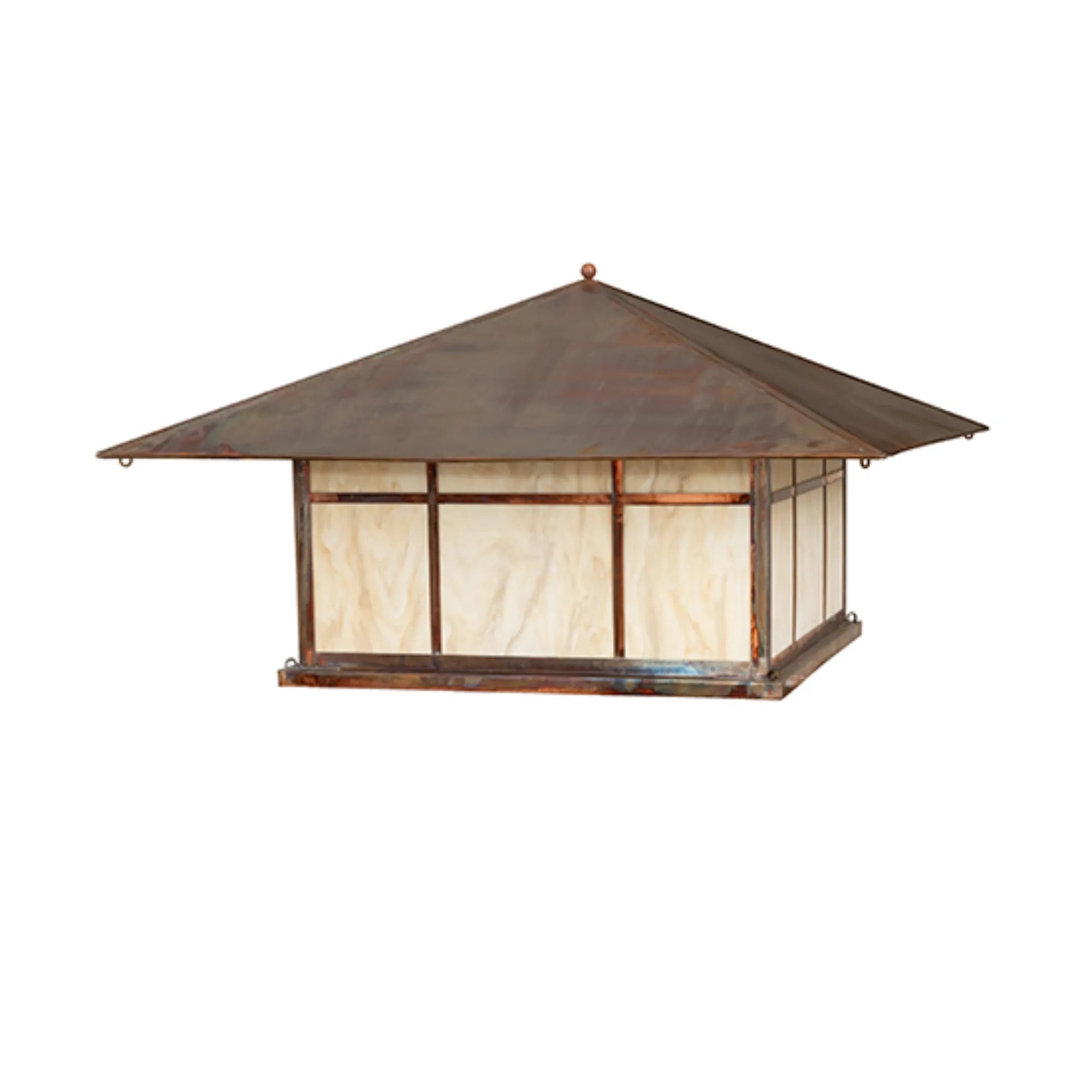 45" Square Seneca Double Bar Mission Pier Mount – Vintage Copper – Wet-Rated – Meyda Lighting