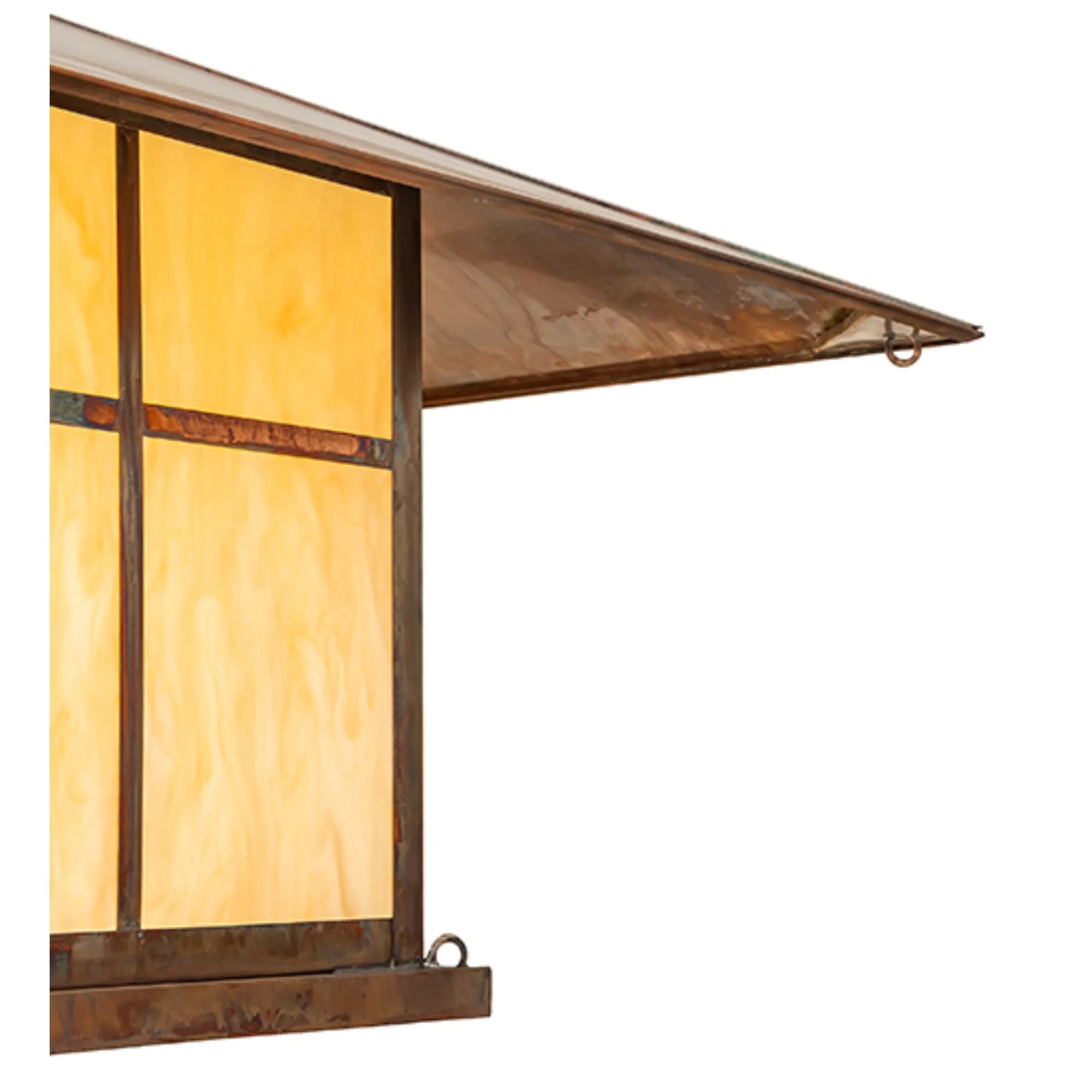45" Square Seneca Double Bar Mission Pier Mount – Vintage Copper – Wet-Rated – Meyda Lighting