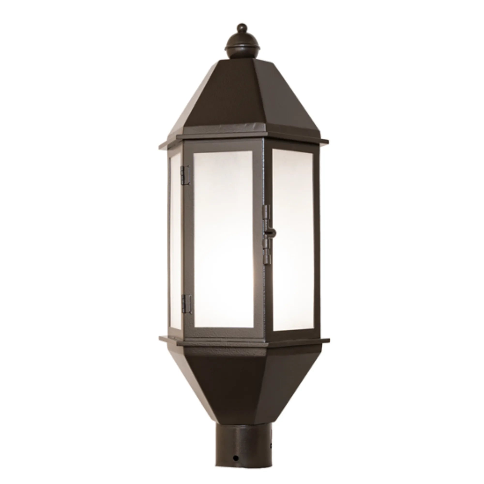 10" Wide Plaza Lantern Post Mount – Exterior Textured Timeless Bronze – Wet-Rated – Meyda Lighting