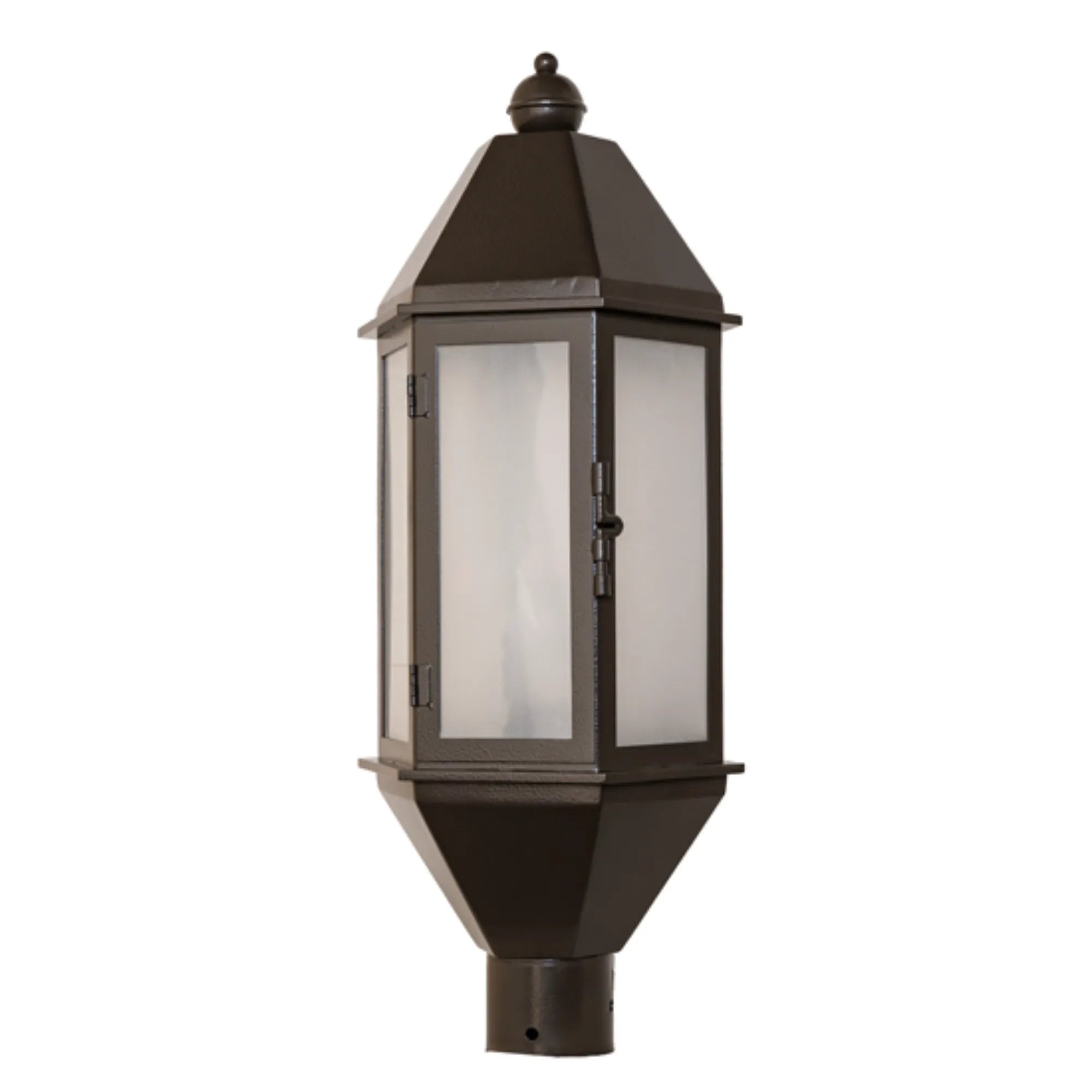 10" Wide Plaza Lantern Post Mount – Exterior Textured Timeless Bronze – Wet-Rated – Meyda Lighting
