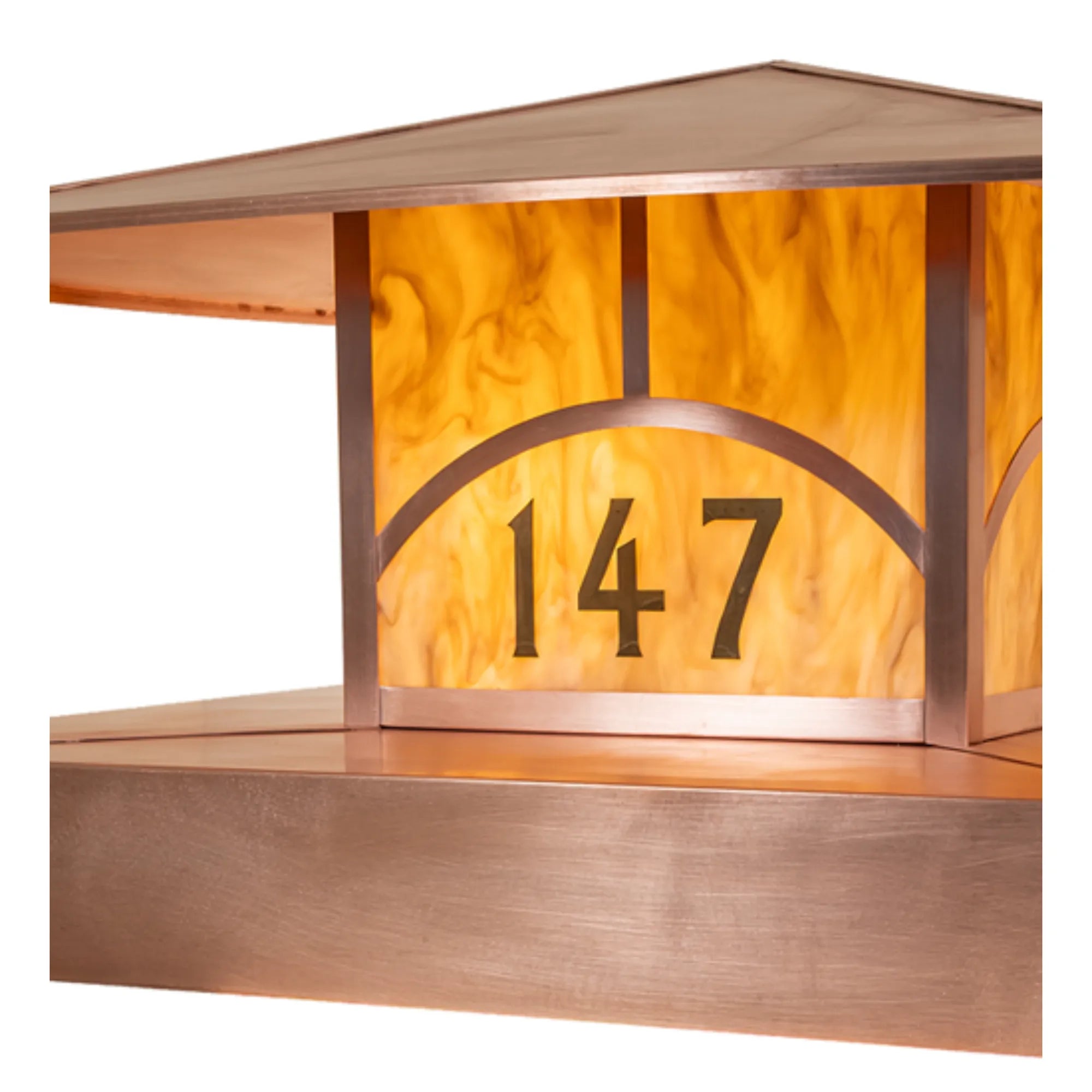 36" Square Seneca Hill Top Personalized Pier Mount – Vintage Copper – Wet-Rated – Meyda Lighting