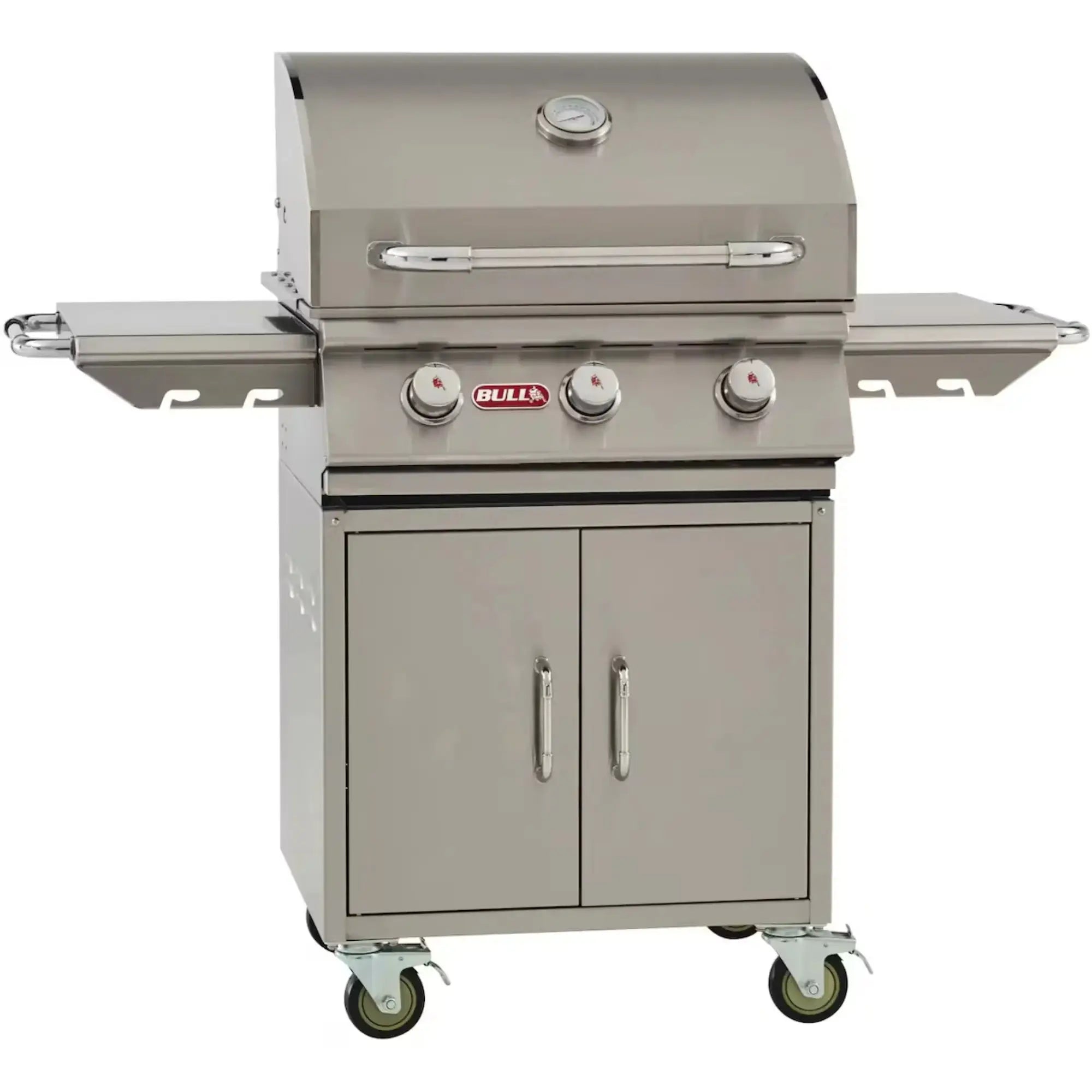 Bull Steer 24-Inch 3-Burner Freestanding Gas Grill with Cart Bull