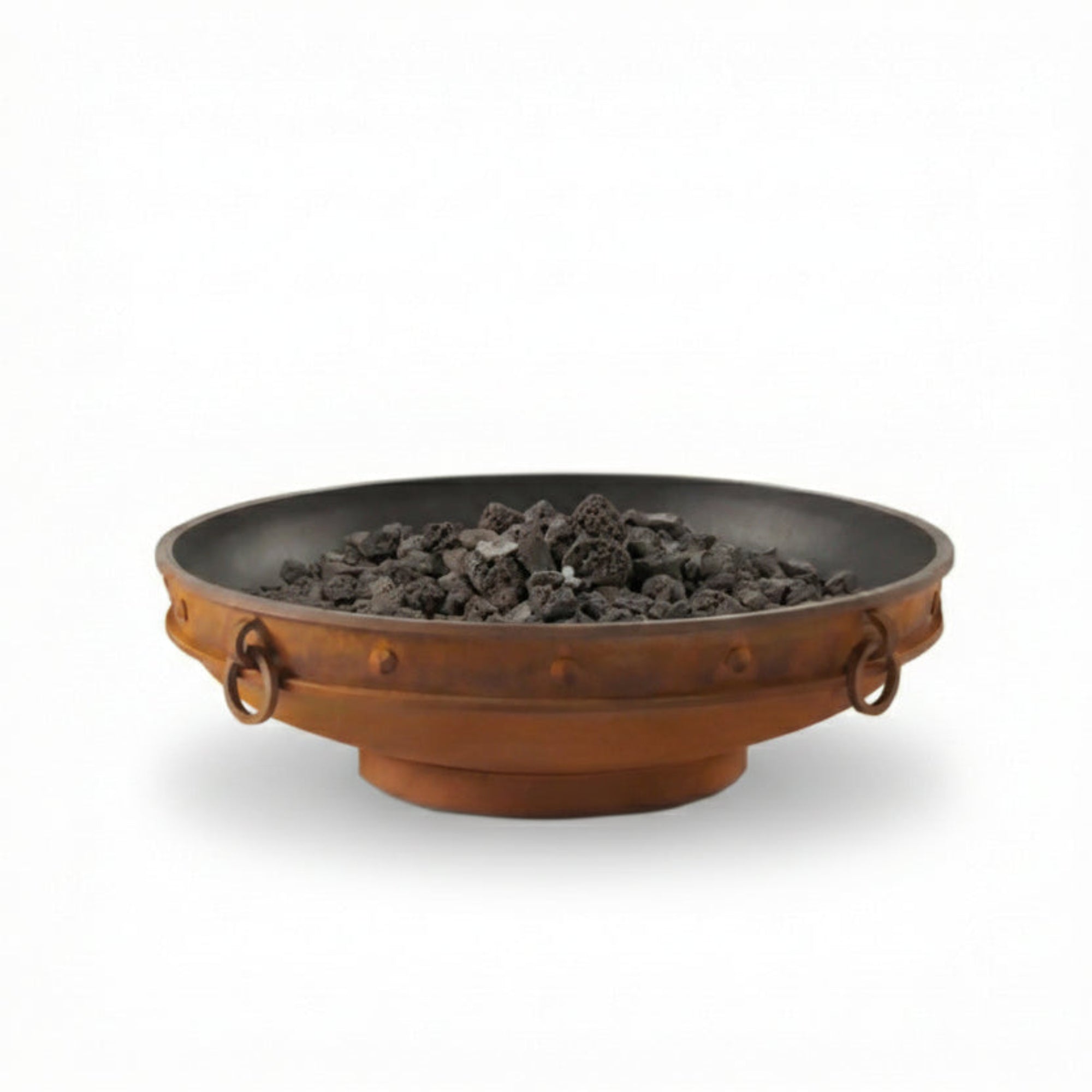 Emperor 37″ Round Gas Fire Pit – Carbon Steel by Fire Pit Art