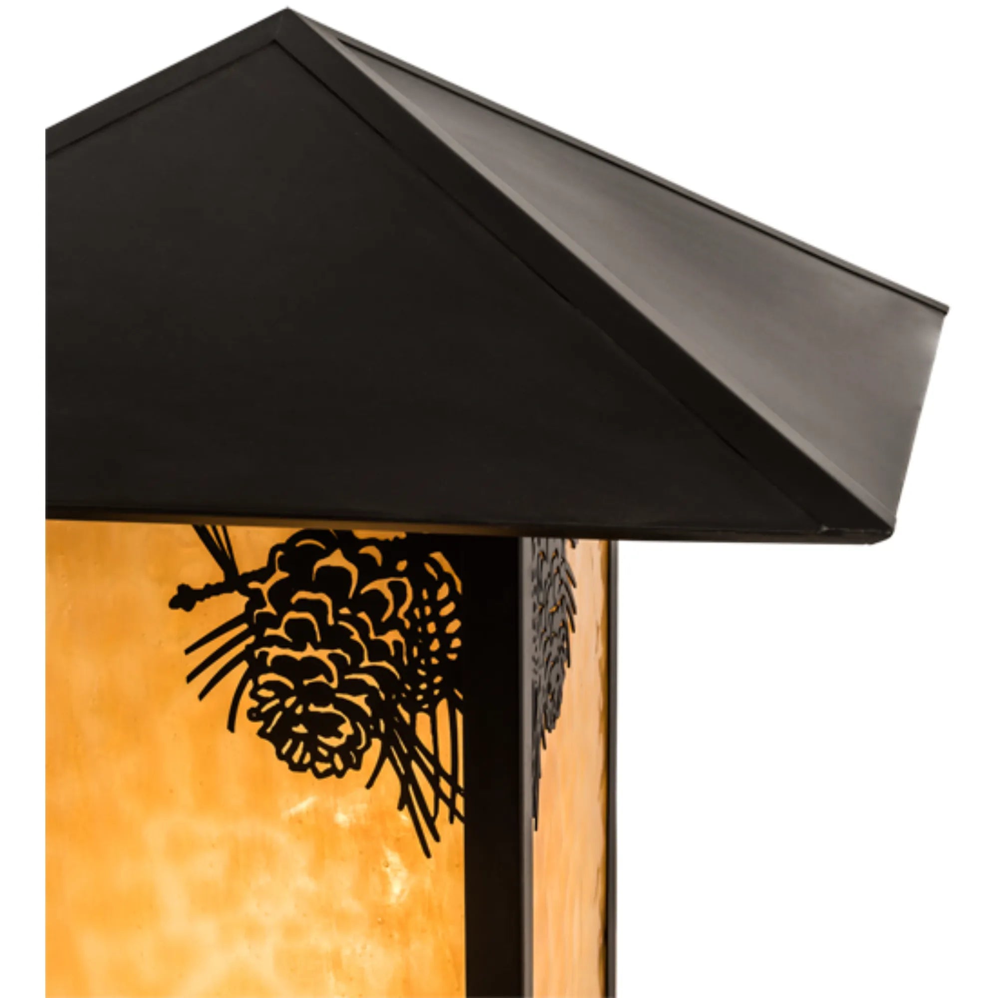 17.5"Sq Seneca Winter Pine Pier Mount – Craftsman Brown – Wet-Rated – Meyda Lighting