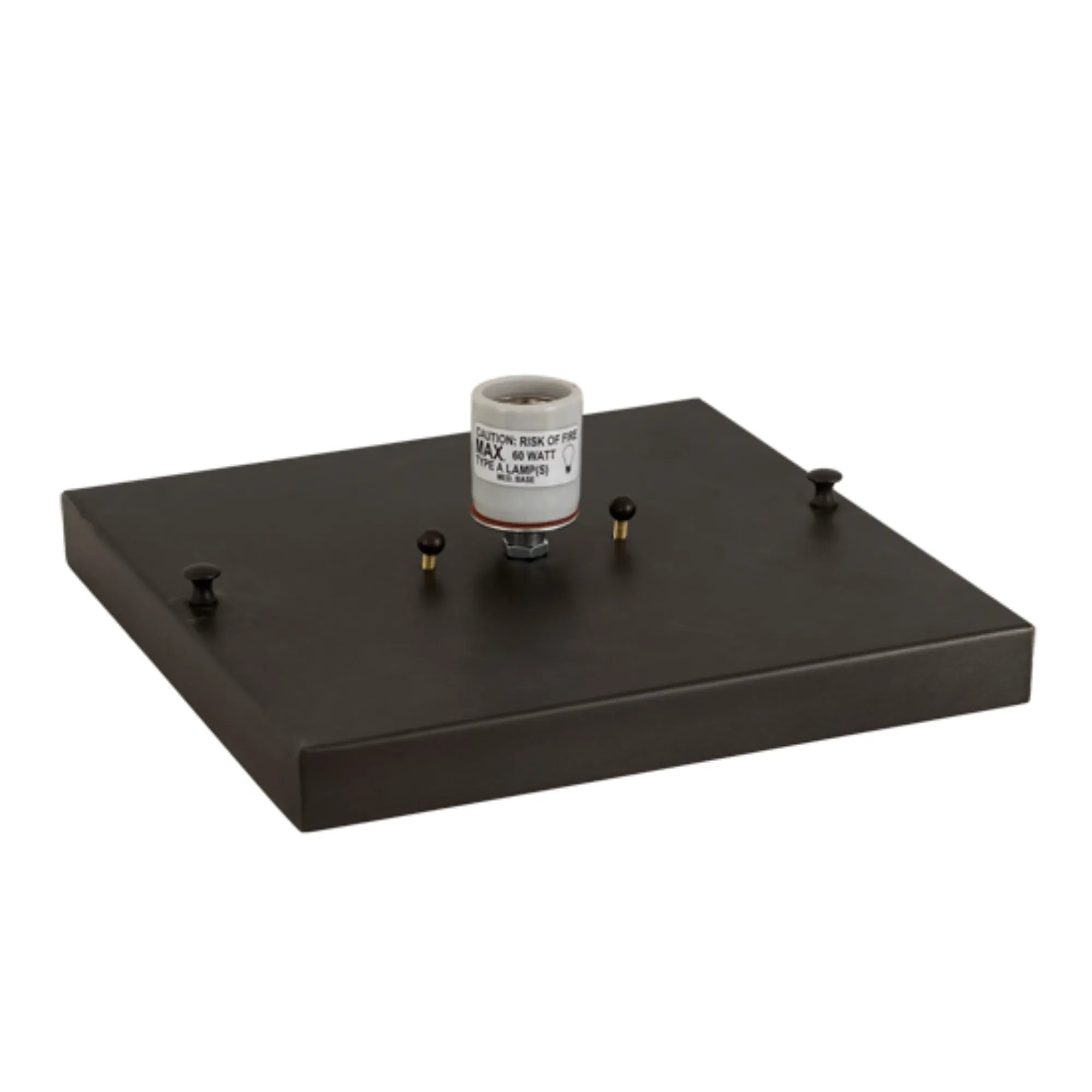 17.5"Sq Seneca Winter Pine Pier Mount – Craftsman Brown – Wet-Rated – Meyda Lighting