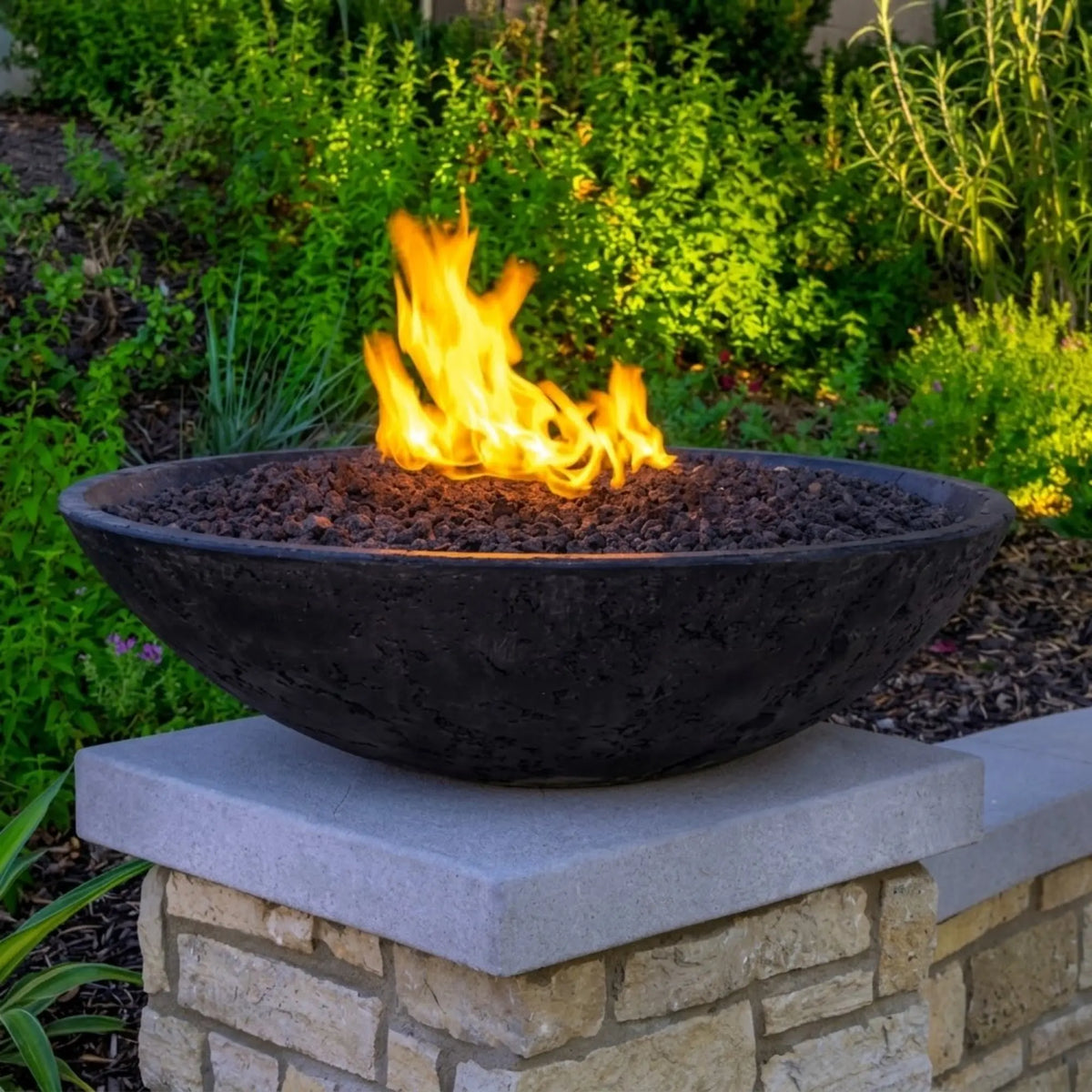 American Fyre Designs Marseille 48" Round GFRC Gas Fire Bowl American Fyre Designs