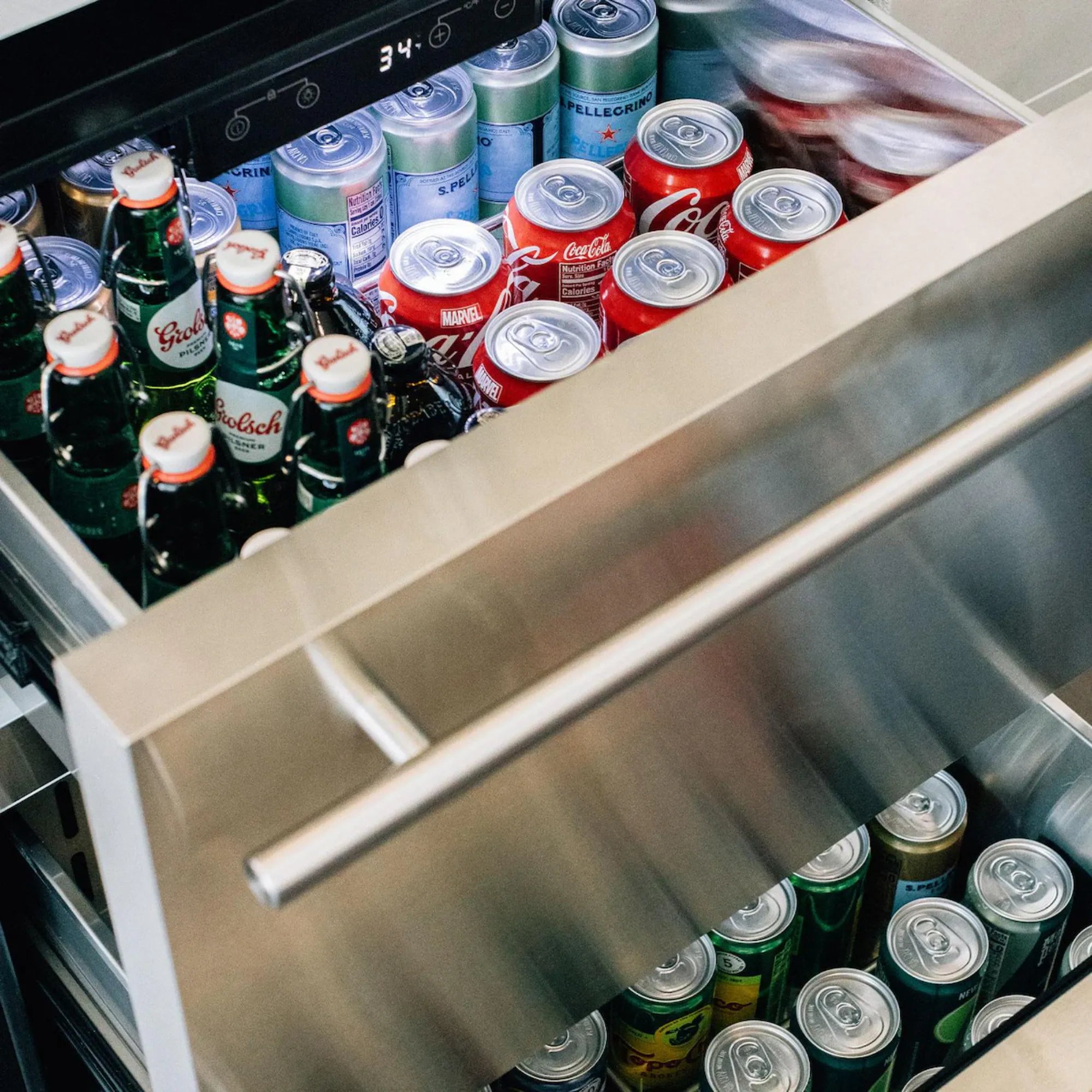 Summerset 24" 5.1 Cu. Ft. Outdoor Rated Refrigerator — Stainless Steel Drawer Fronts, 114-Can capacity | RFR-24DR2-A Summerset