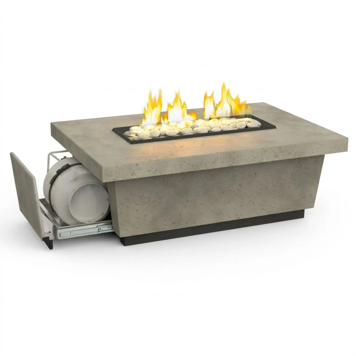 American Fyre Designs Contempo LP Select 52" Rectangular GFRC Gas Fire Pit Table American Fyre Designs