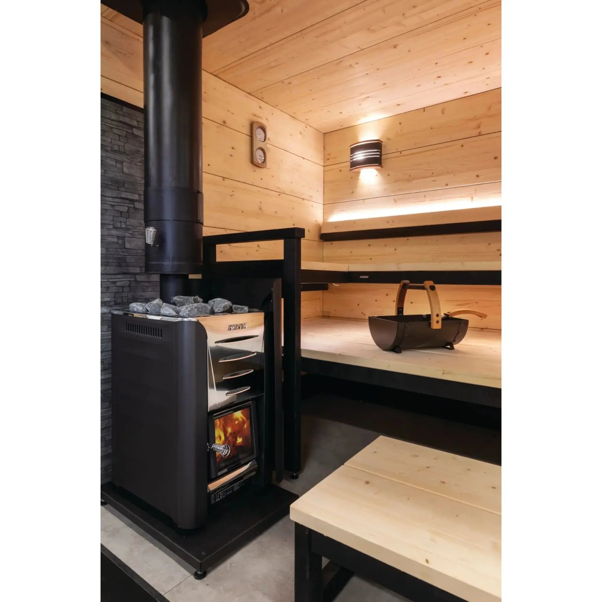 Harvia Sauna Wood Stove Chimney Kit, 1500mm, Stainless Steel (WHP1500M) Harvia
