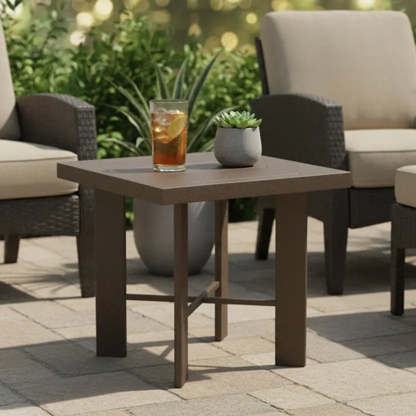 O.W. Lee 20" Square Modern Aluminum Outdoor Side Table — MA-2020ST O.W. Lee