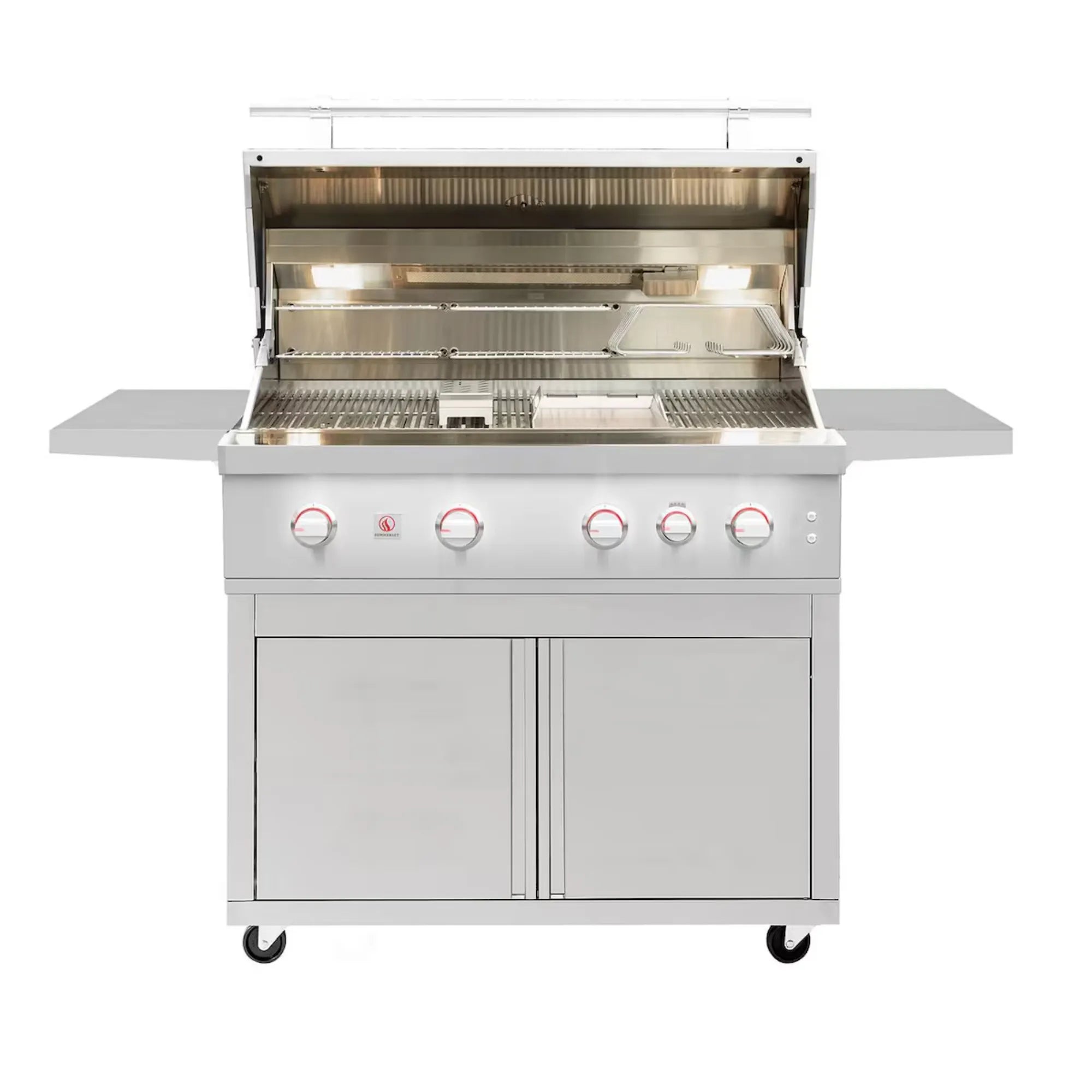 Summerset Quest 42" 4-Burner Freestanding Gas Grill w/ Cart — 88,000 BTU | QST42+CART-QST42-DC Summerset