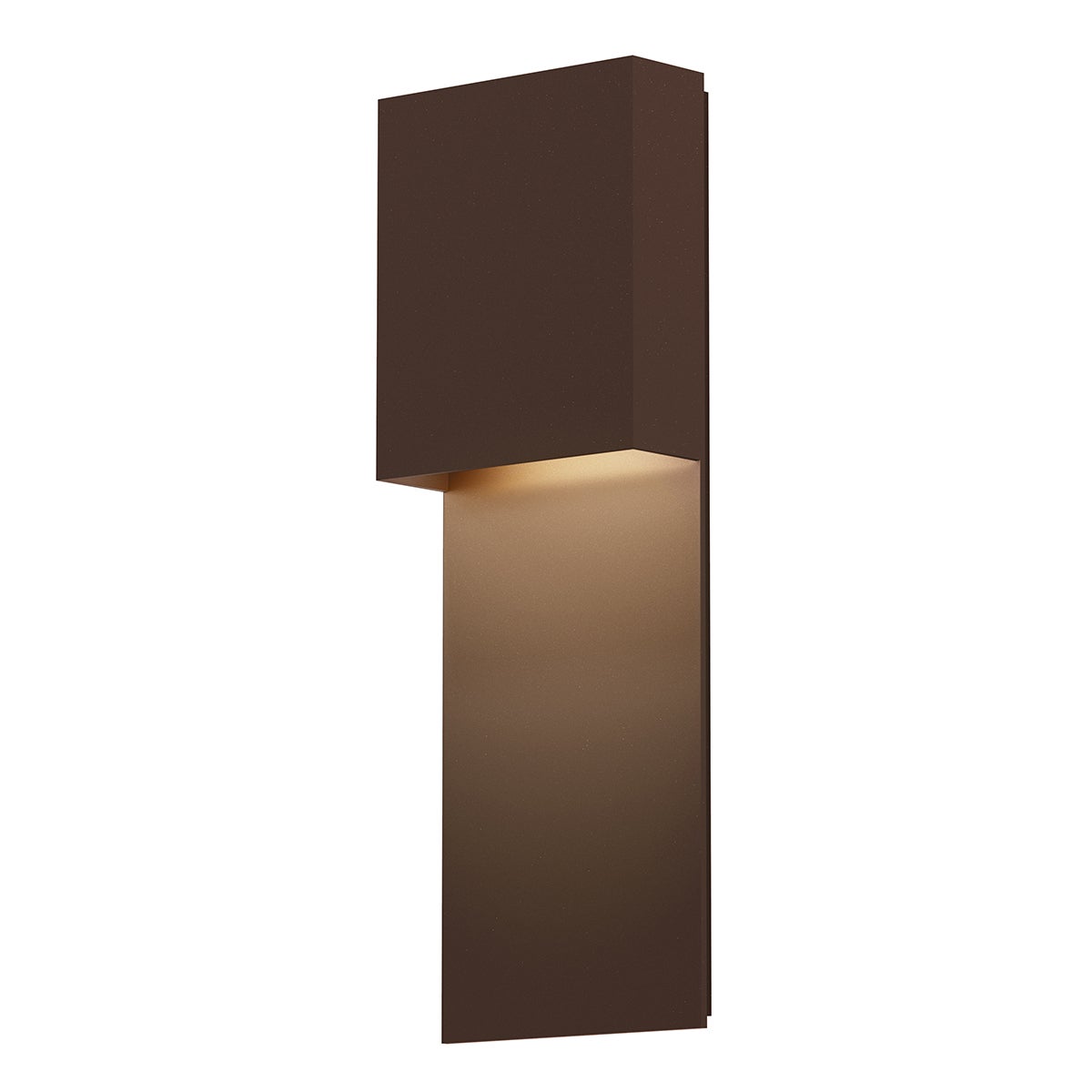 Flat Box™ Wall Sconce - Textured Bronze - 17" H 6" W - Sonneman