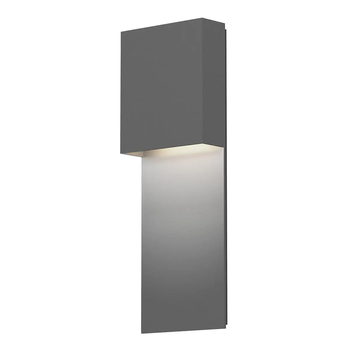 Flat Box™ Wall Sconce - Textured Gray - 17" H 6" W - Sonneman