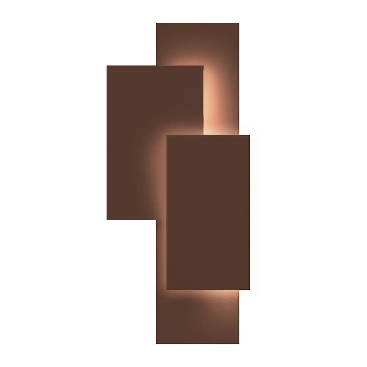 Offset Panels™ Wall Sconce - Textured Bronze - 20.75" H 11" W - Sonneman