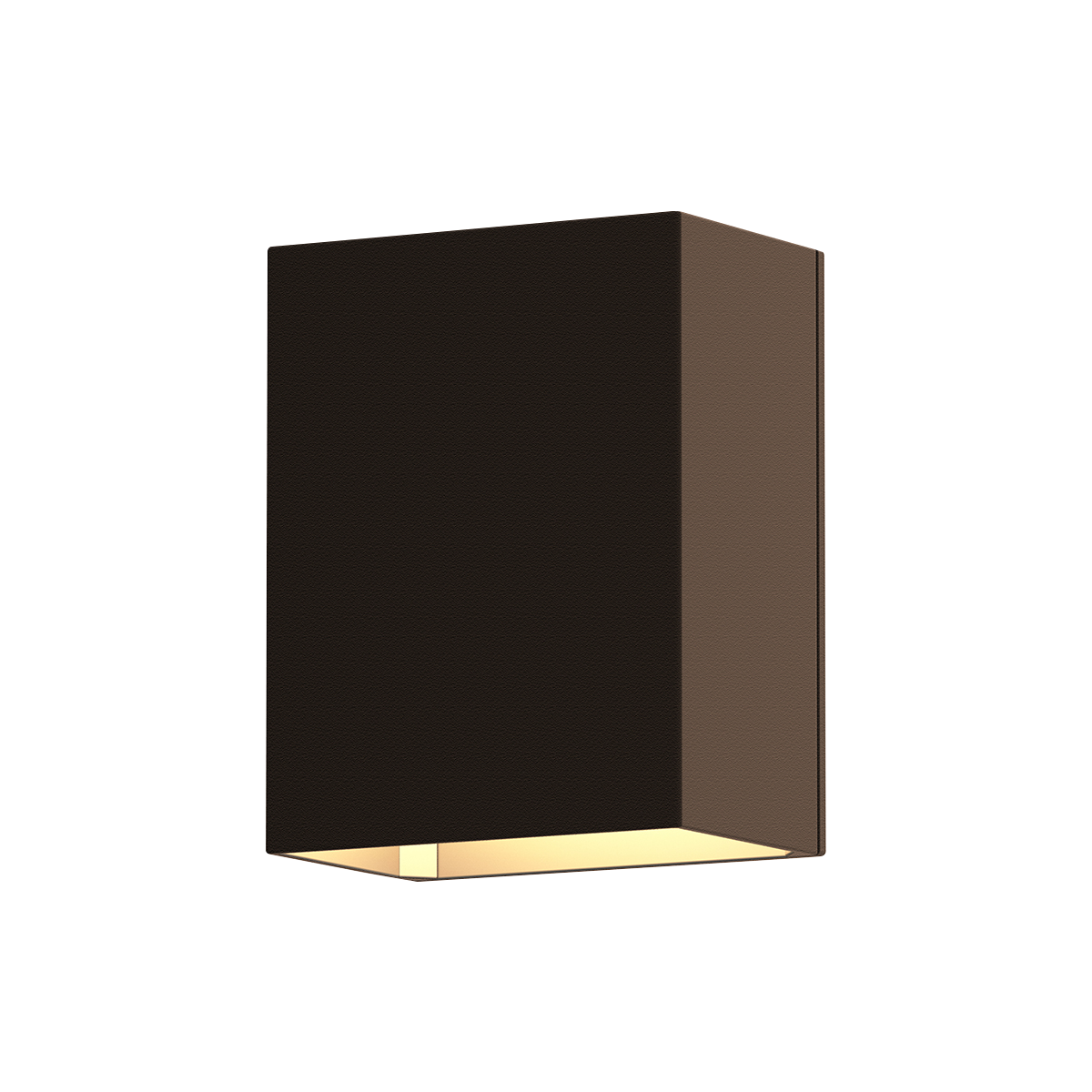 Box Wall Sconce - Textured Bronze - 4.5" H 3.5" W - Sonneman