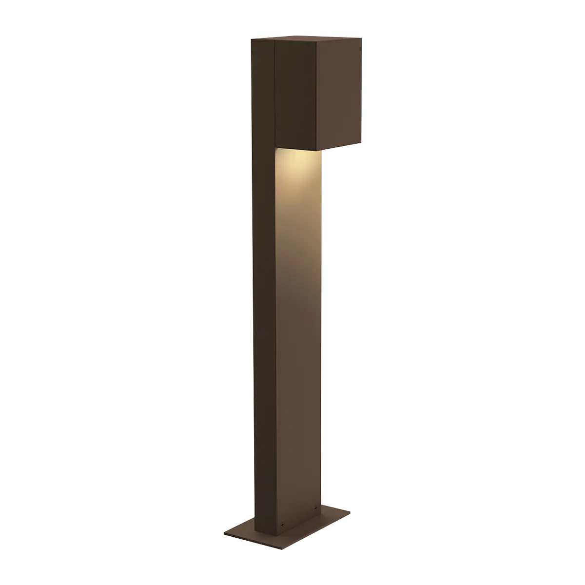 Box LED Luminaries - Bollard - Textured Bronze - 22" H 3.5" W - Sonneman