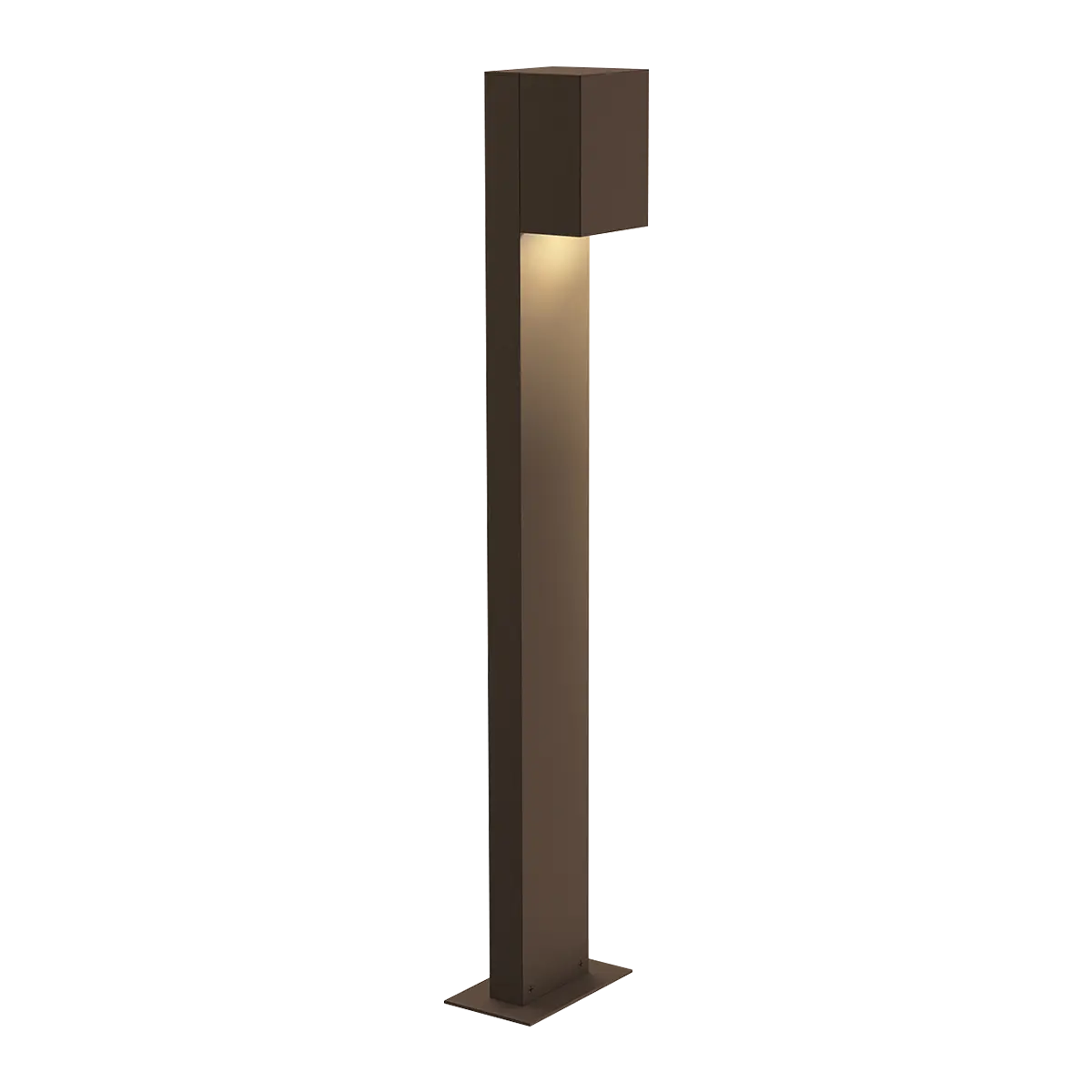 Box LED Luminaries - Bollard - Textured Bronze - 28" H 3.5" W - Sonneman