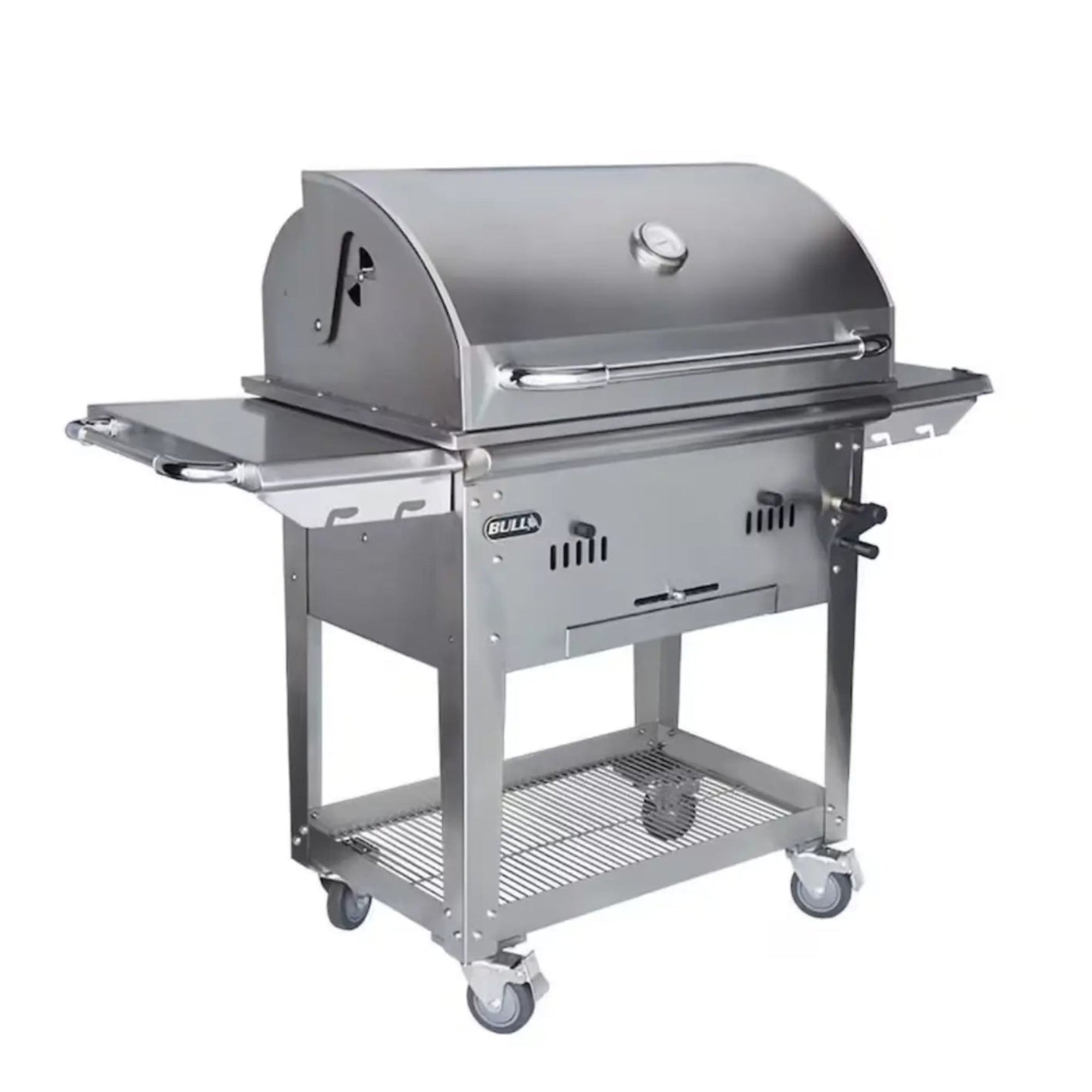 Bull Bison 30-Inch Freestanding Charcoal Grill with Cart Bull