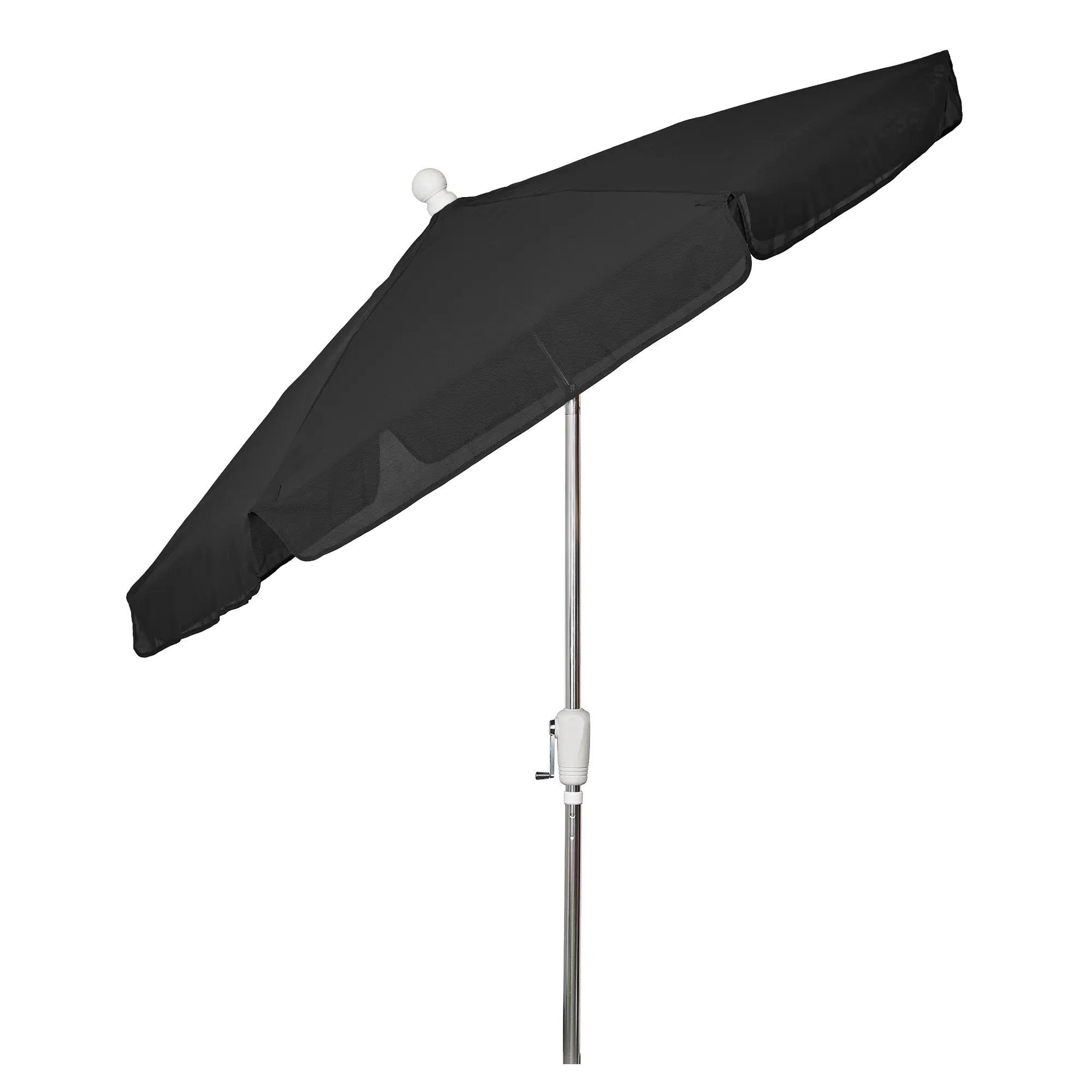 FiberBuilt 7.5' Hex Garden Umbrella – Crank Lift & Push-Button Tilt – Valance Canopy