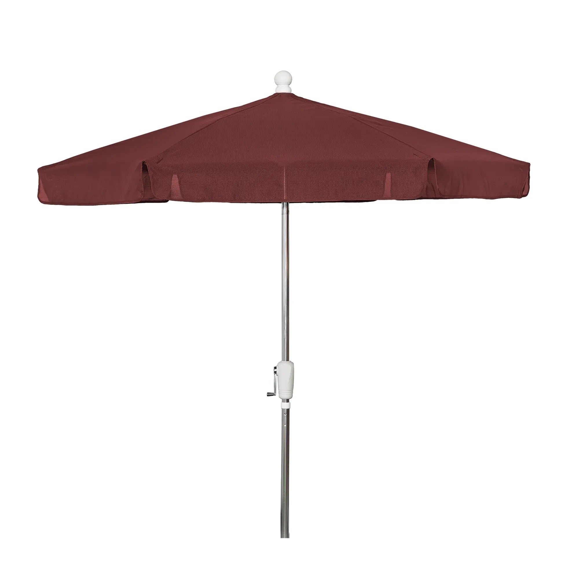FiberBuilt 7.5' Hex Garden Umbrella – Crank Lift & Push-Button Tilt – Valance Canopy