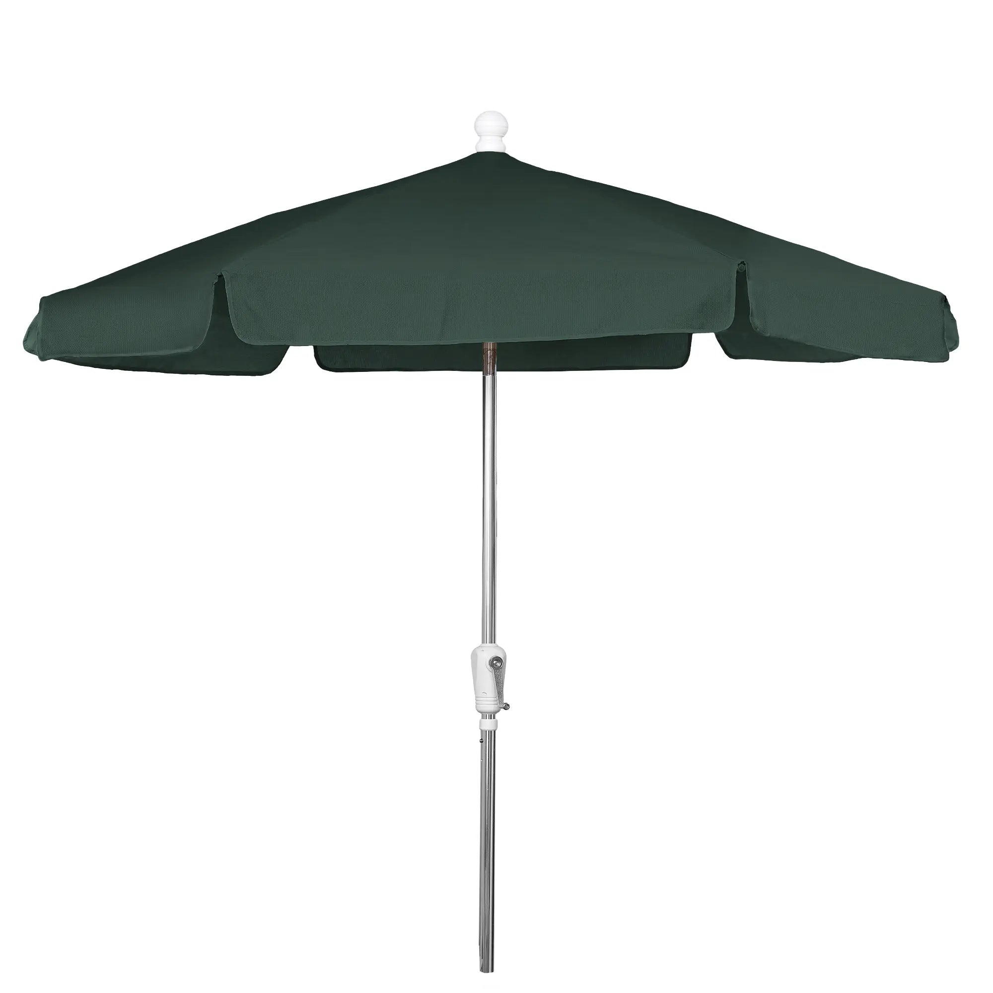 FiberBuilt 7.5' Hex Garden Umbrella – Crank Lift & Push-Button Tilt – Valance Canopy