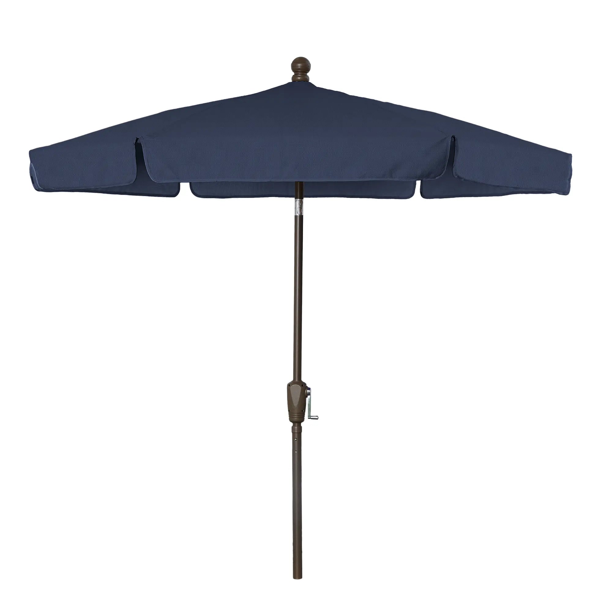 FiberBuilt 7.5' Hex Garden Umbrella – Crank Lift & Push-Button Tilt – Valance Canopy