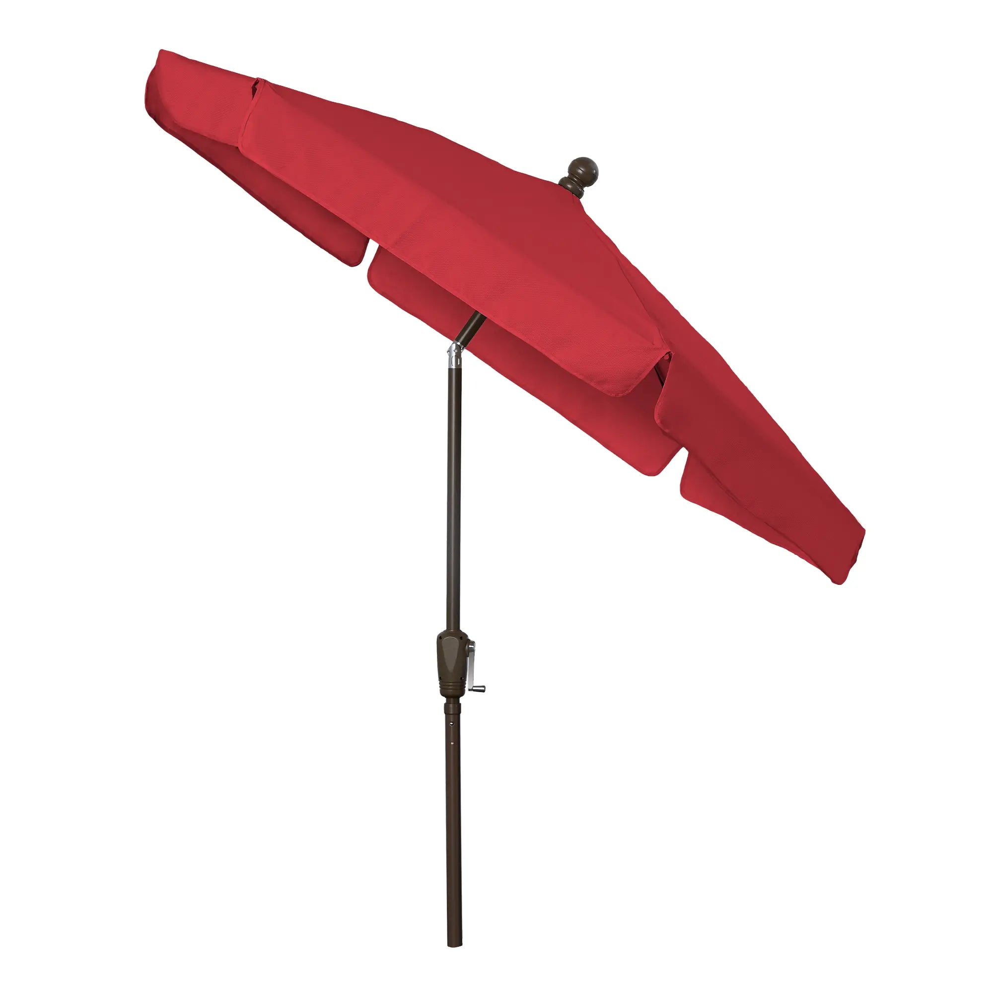 FiberBuilt 7.5' Hex Garden Umbrella – Crank Lift & Push-Button Tilt – Valance Canopy