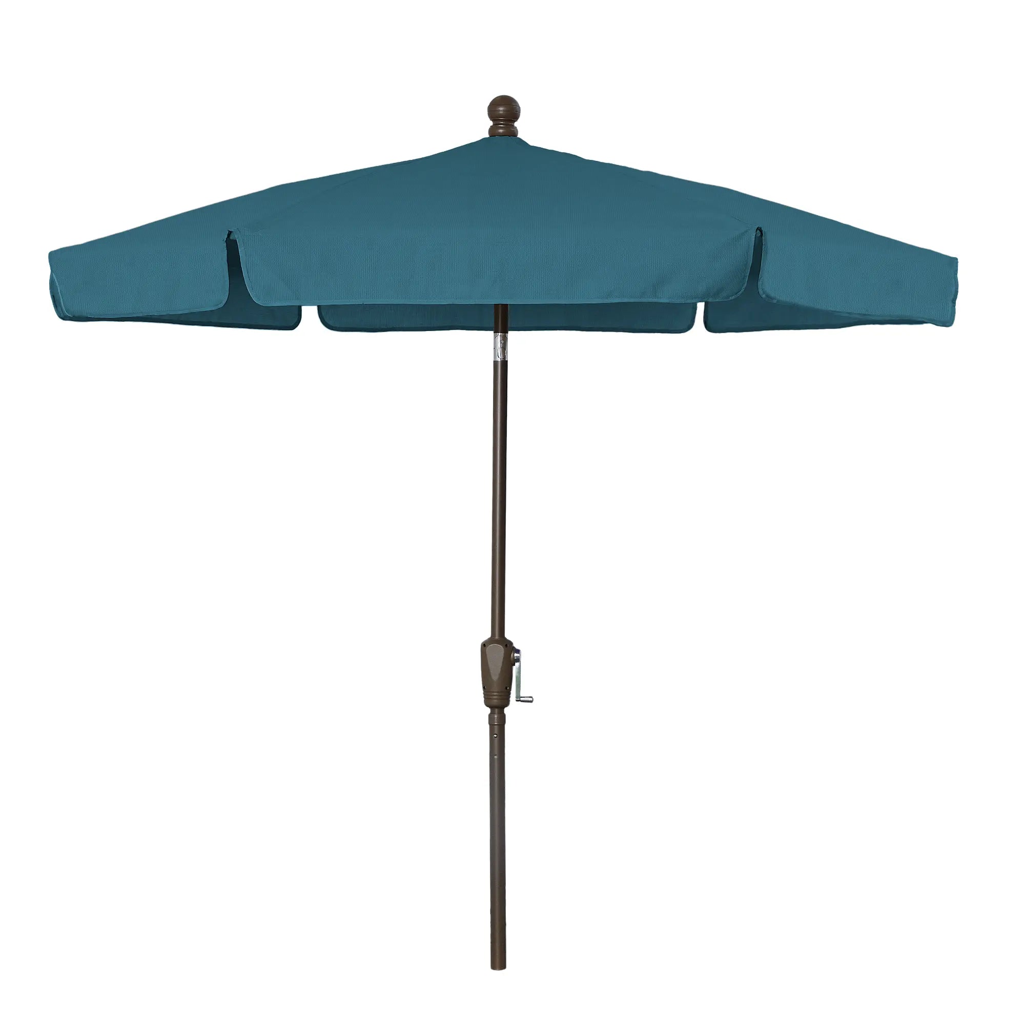 FiberBuilt 7.5' Hex Garden Umbrella – Crank Lift & Push-Button Tilt – Valance Canopy