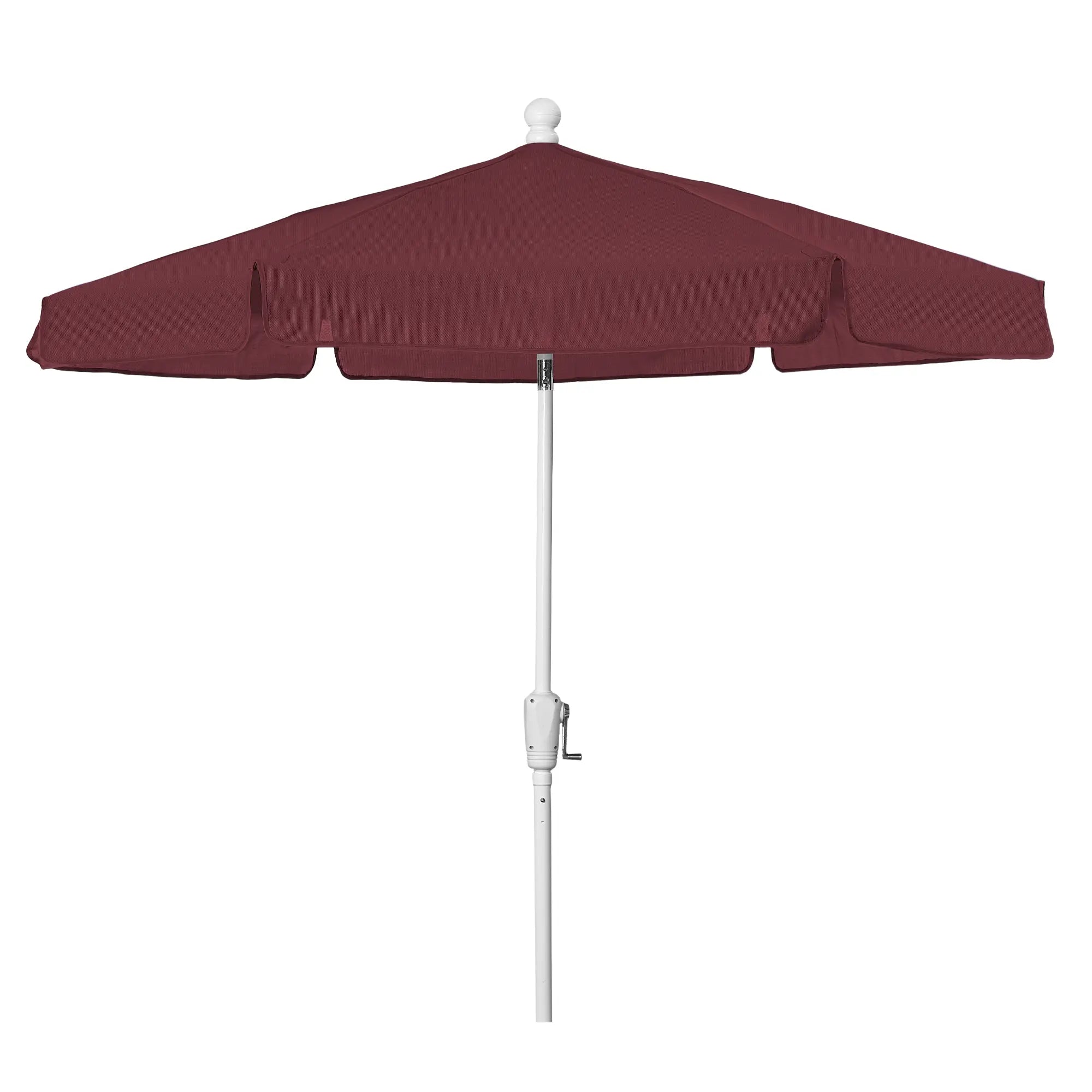 FiberBuilt 7.5' Hex Garden Umbrella – Crank Lift & Push-Button Tilt – Valance Canopy